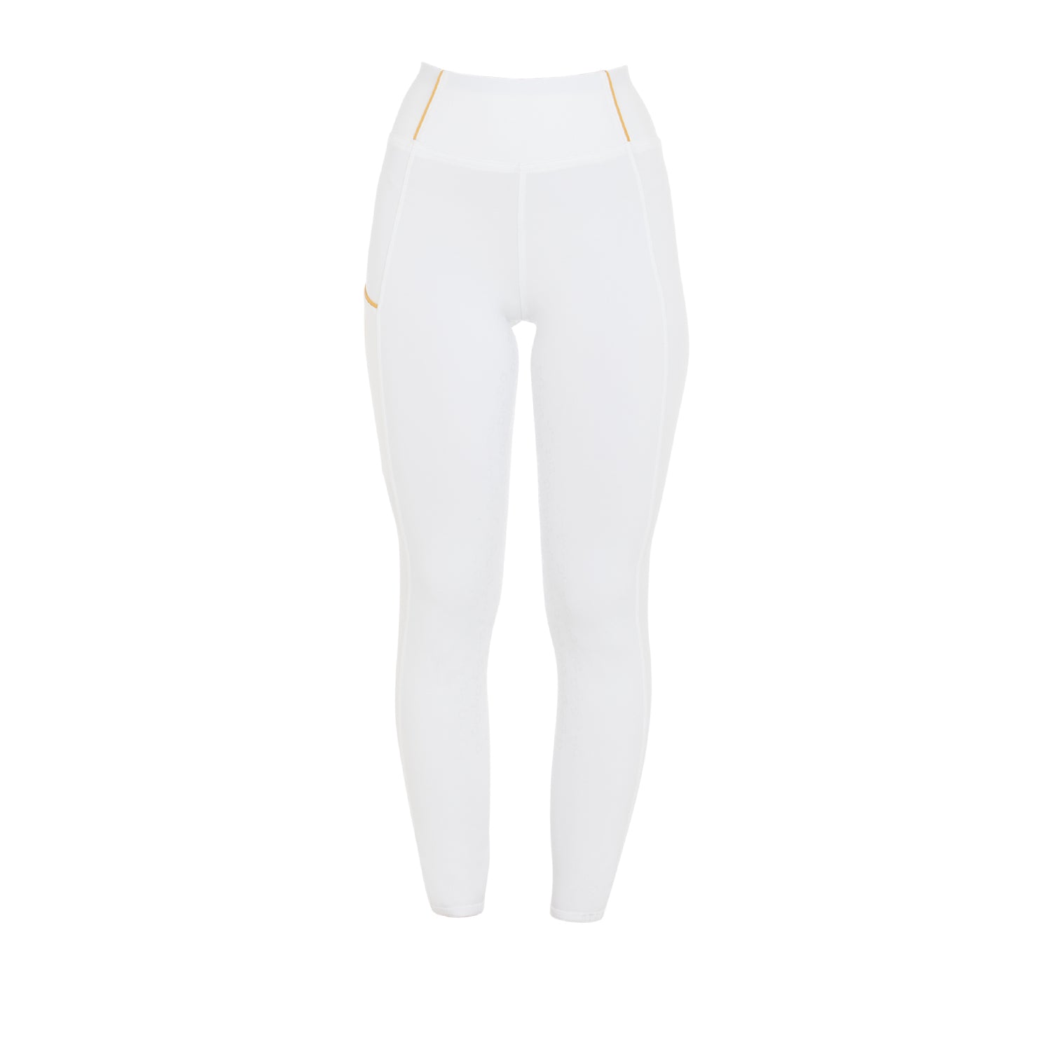 Leggins bambina slim fit con grip siliconato e logo Equestro