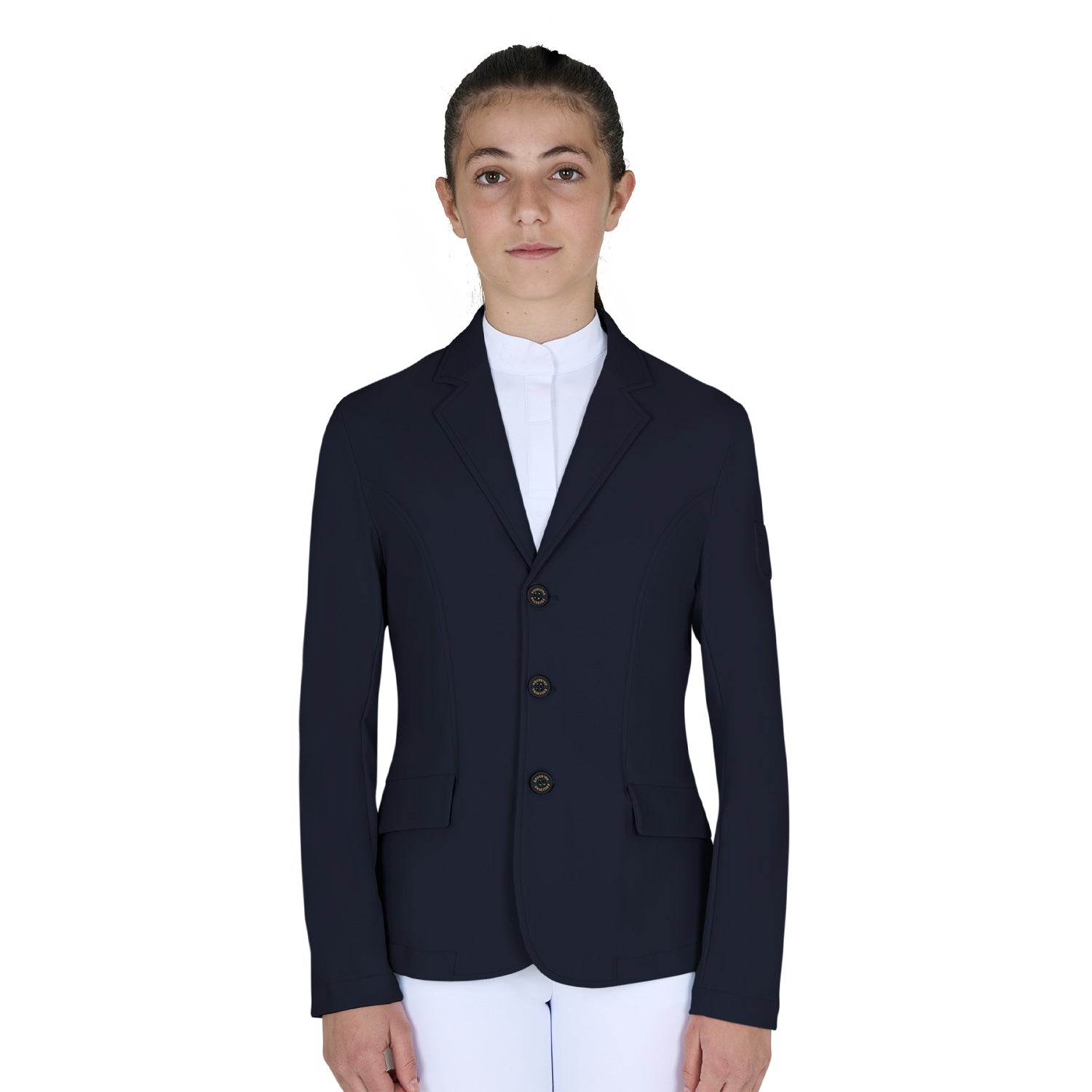 Giacca bambini unisex Equestro da concorso slim fit tre bottoni