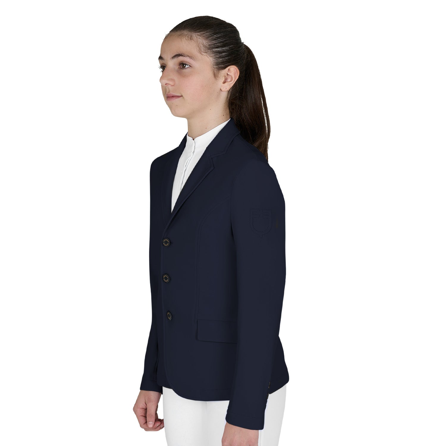 Giacca bambini unisex Equestro da concorso slim fit tre bottoni