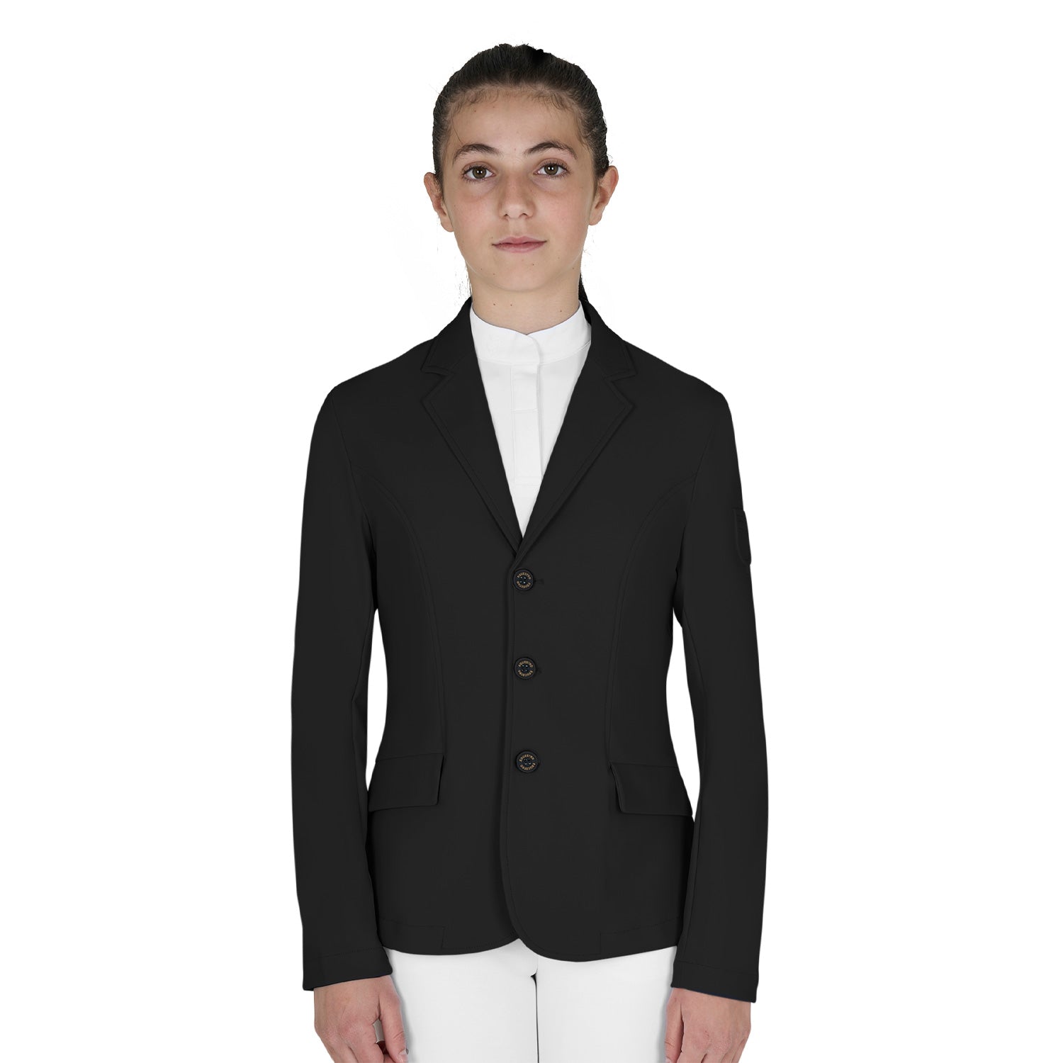 Giacca bambini unisex Equestro da concorso slim fit tre bottoni