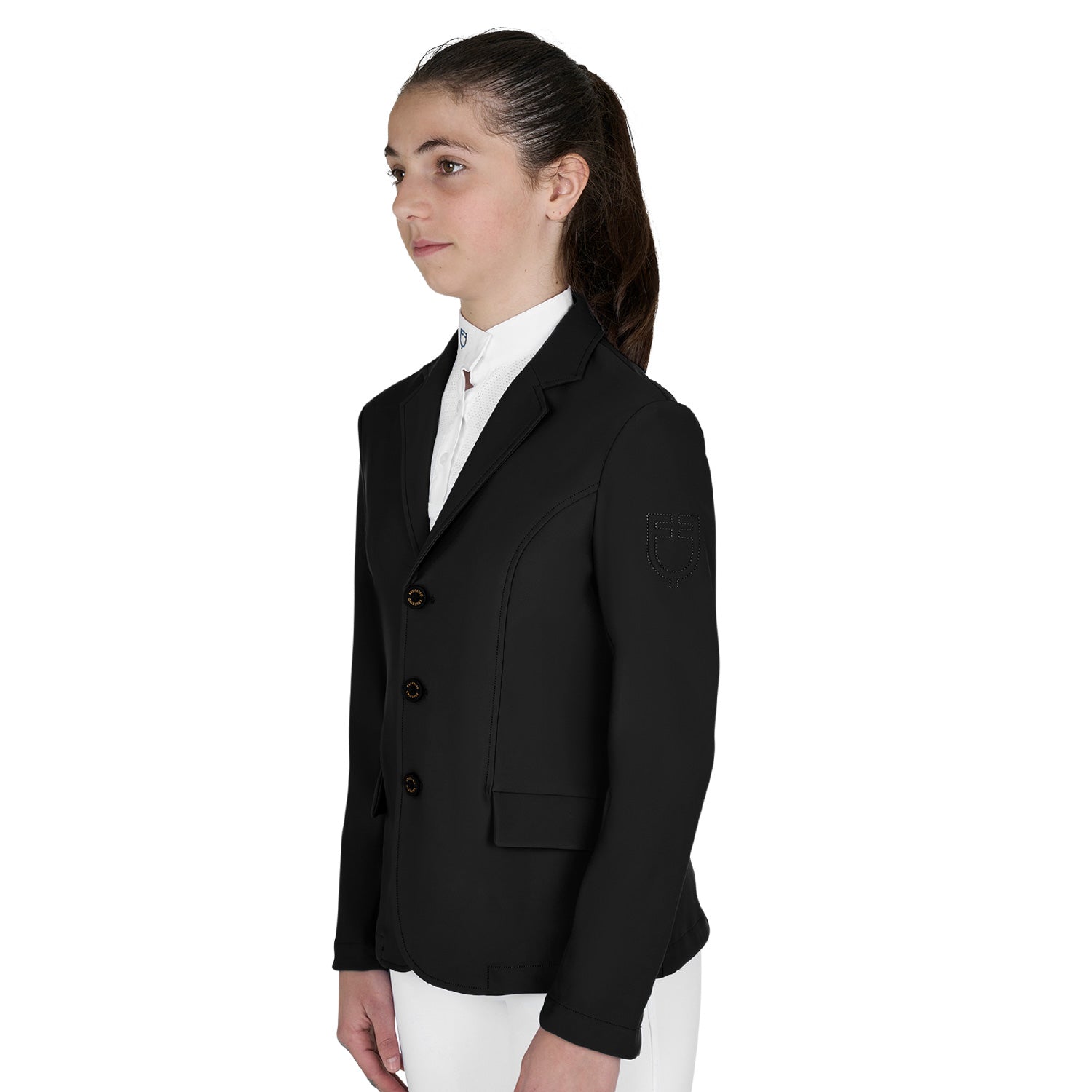 Giacca bambini unisex Equestro da concorso slim fit tre bottoni