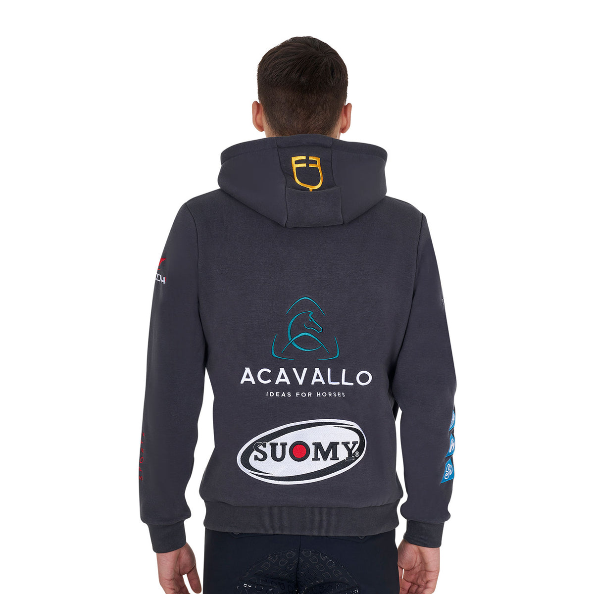 Equestro Felpa Uomo con Cappuccio Multilogo