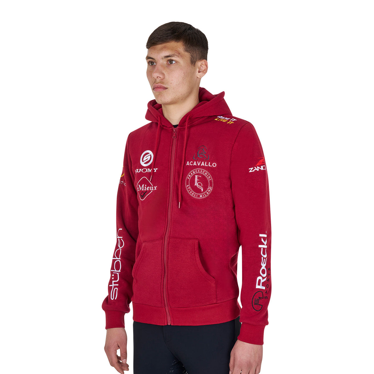Equestro Felpa Uomo con Cappuccio Multilogo