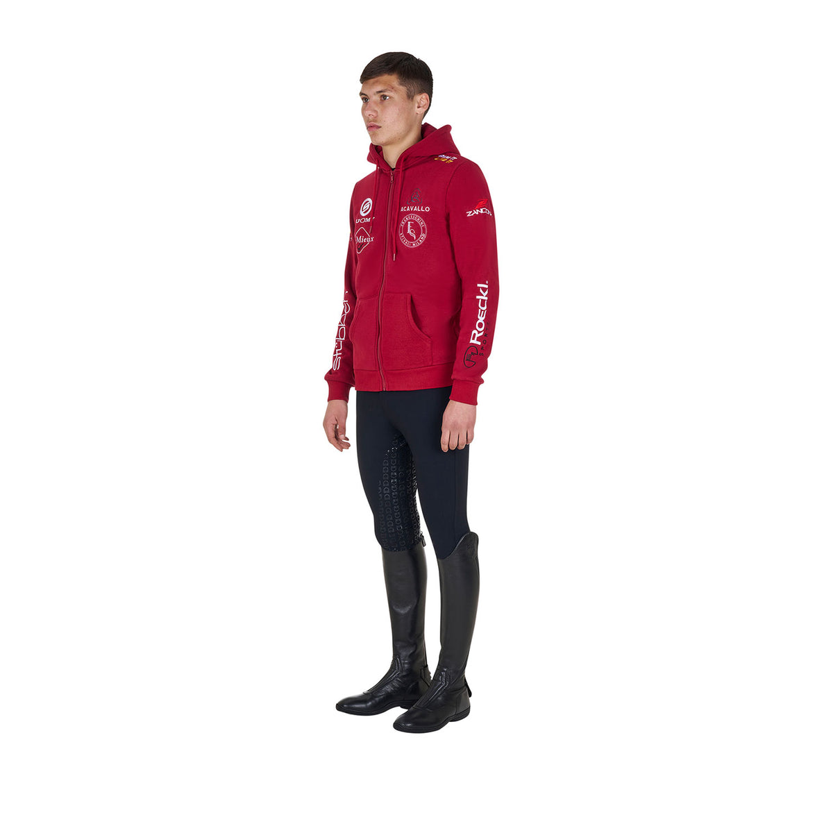 Equestro Felpa Uomo con Cappuccio Multilogo
