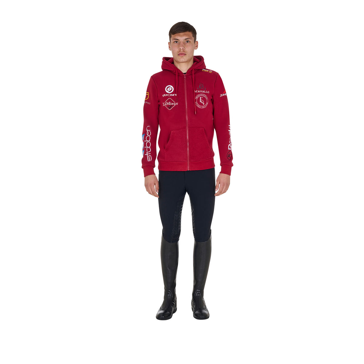 Equestro Felpa Uomo con Cappuccio Multilogo