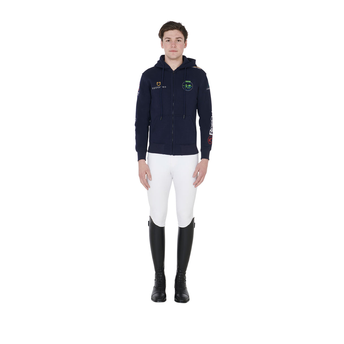 Equestro Felpa Uomo con Cappuccio Multilogo