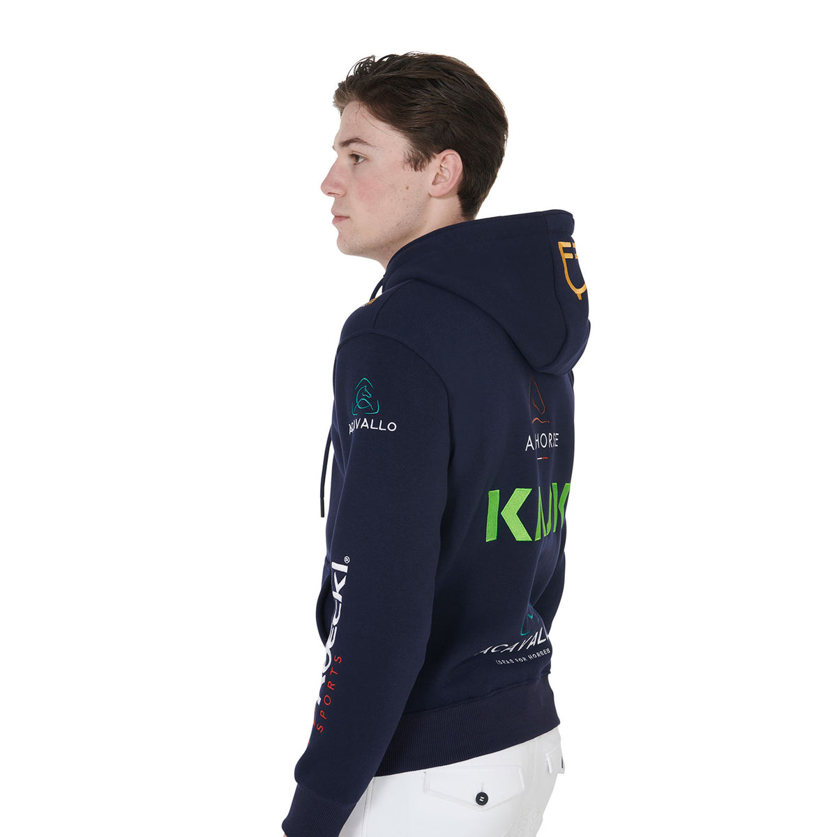 Equestro Felpa Uomo con Cappuccio Multilogo