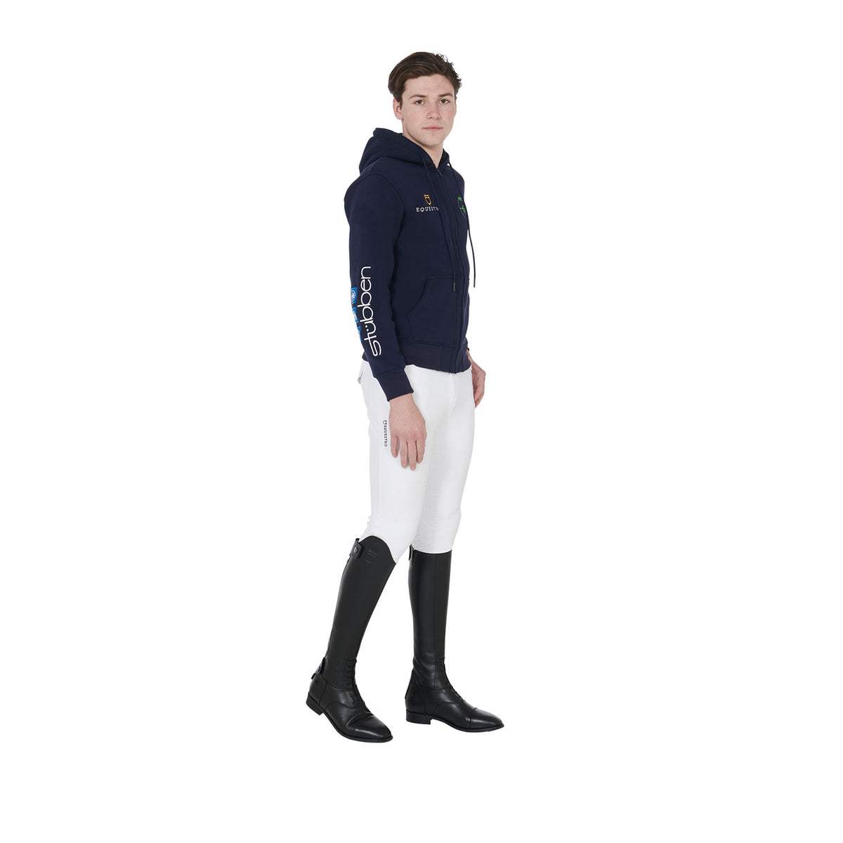 Equestro Felpa Uomo con Cappuccio Multilogo