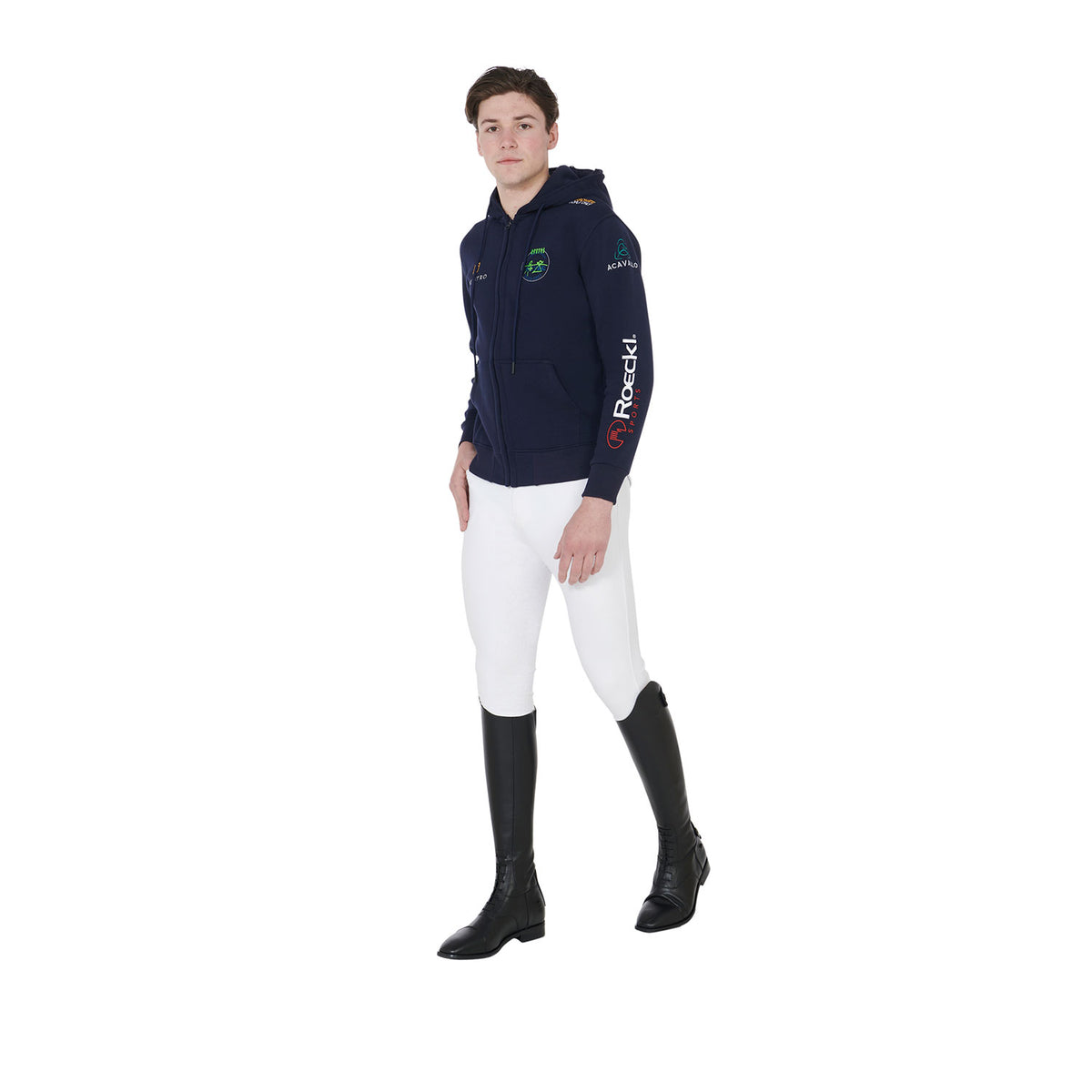 Equestro Felpa Uomo con Cappuccio Multilogo
