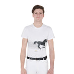 Equestro T Shirt Uomo Slim Fit con da Corsa per Cavallo