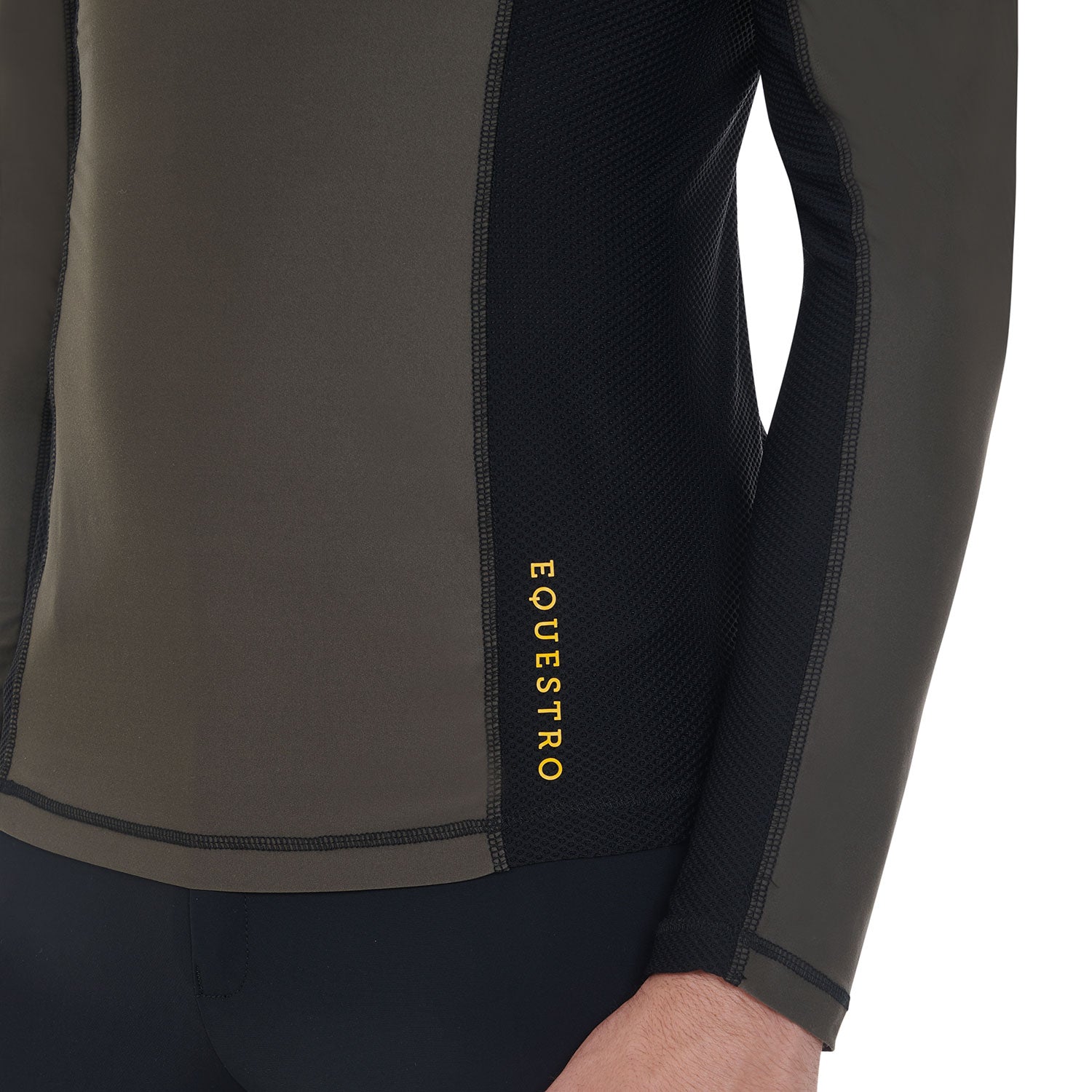 Polo uomo slim fit Equestro da allenamento a Maniche Lunghe