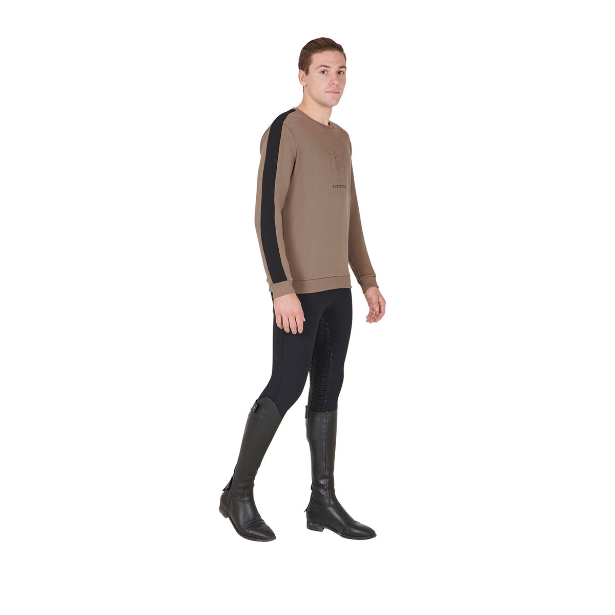 Equestro Felpa Uomo in Cotone con Logo