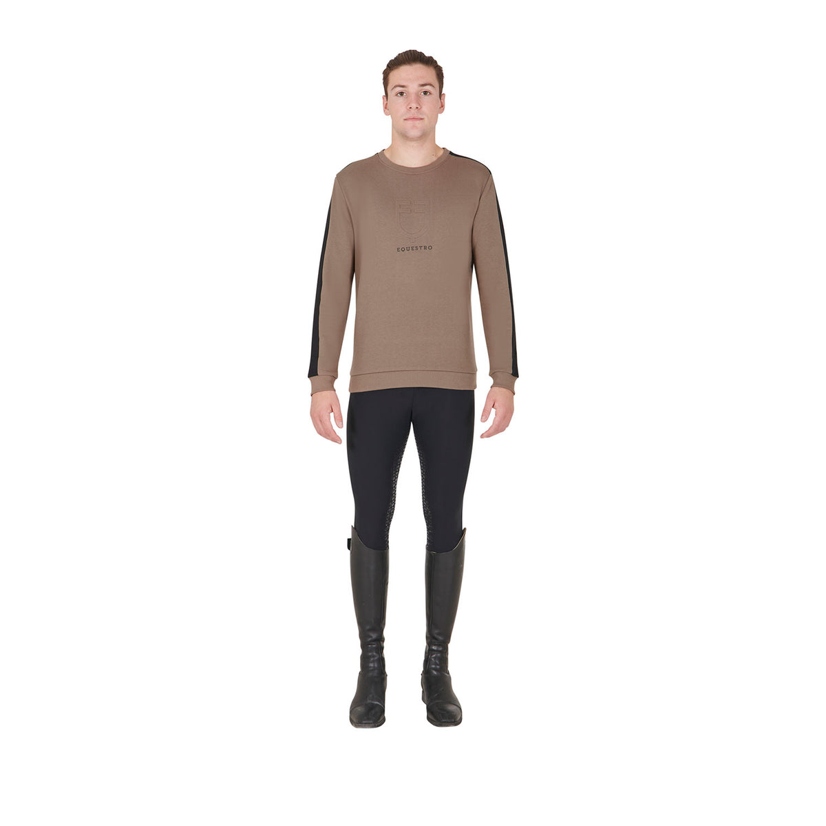 Equestro Felpa Uomo in Cotone con Logo