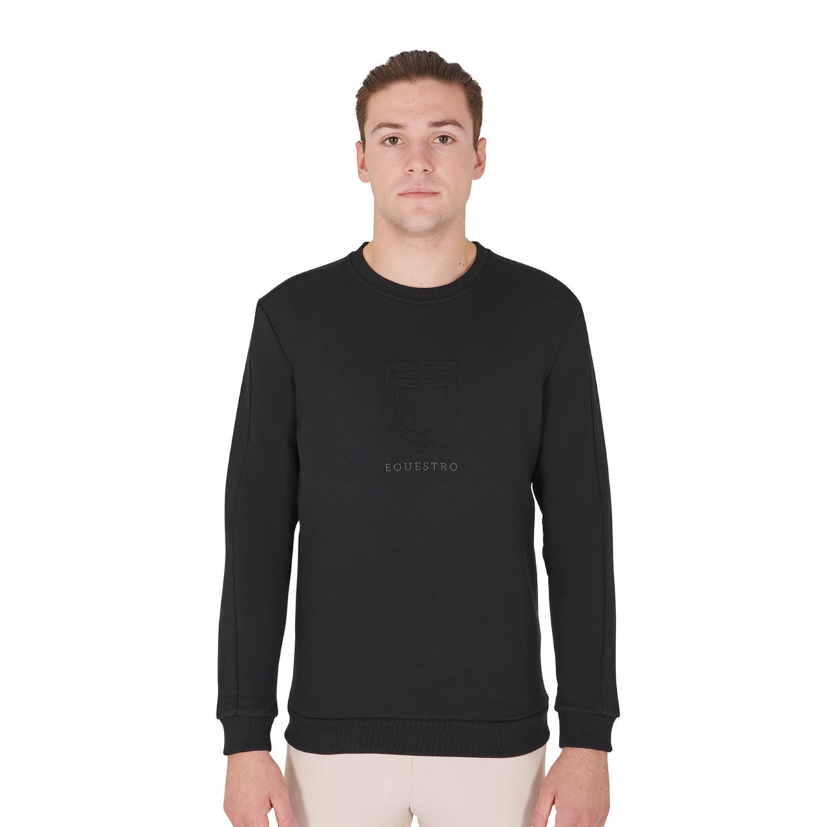 Equestro Felpa Uomo in Cotone con Logo