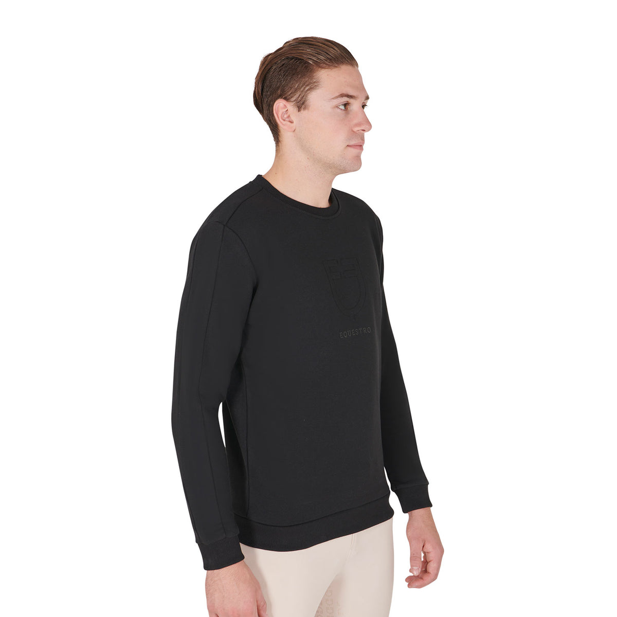 Equestro Felpa Uomo in Cotone con Logo