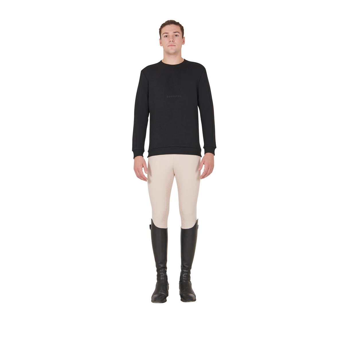 Equestro Felpa Uomo in Cotone con Logo