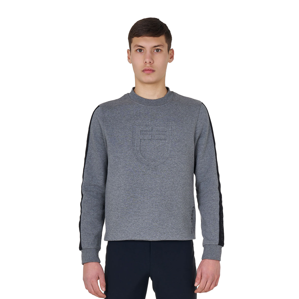 Equestro Felpa Uomo in Cotone con Logo