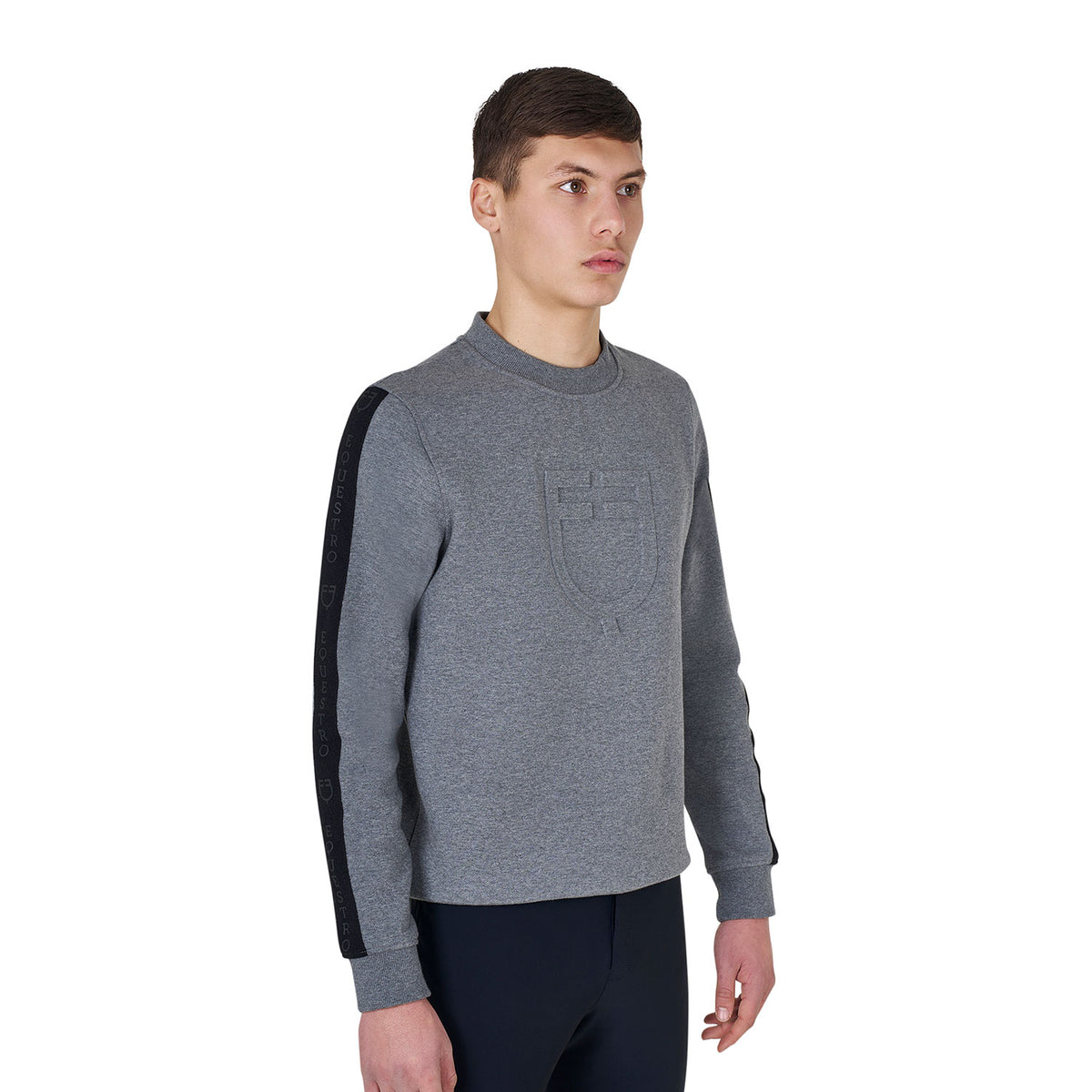 Equestro Felpa Uomo in Cotone con Logo