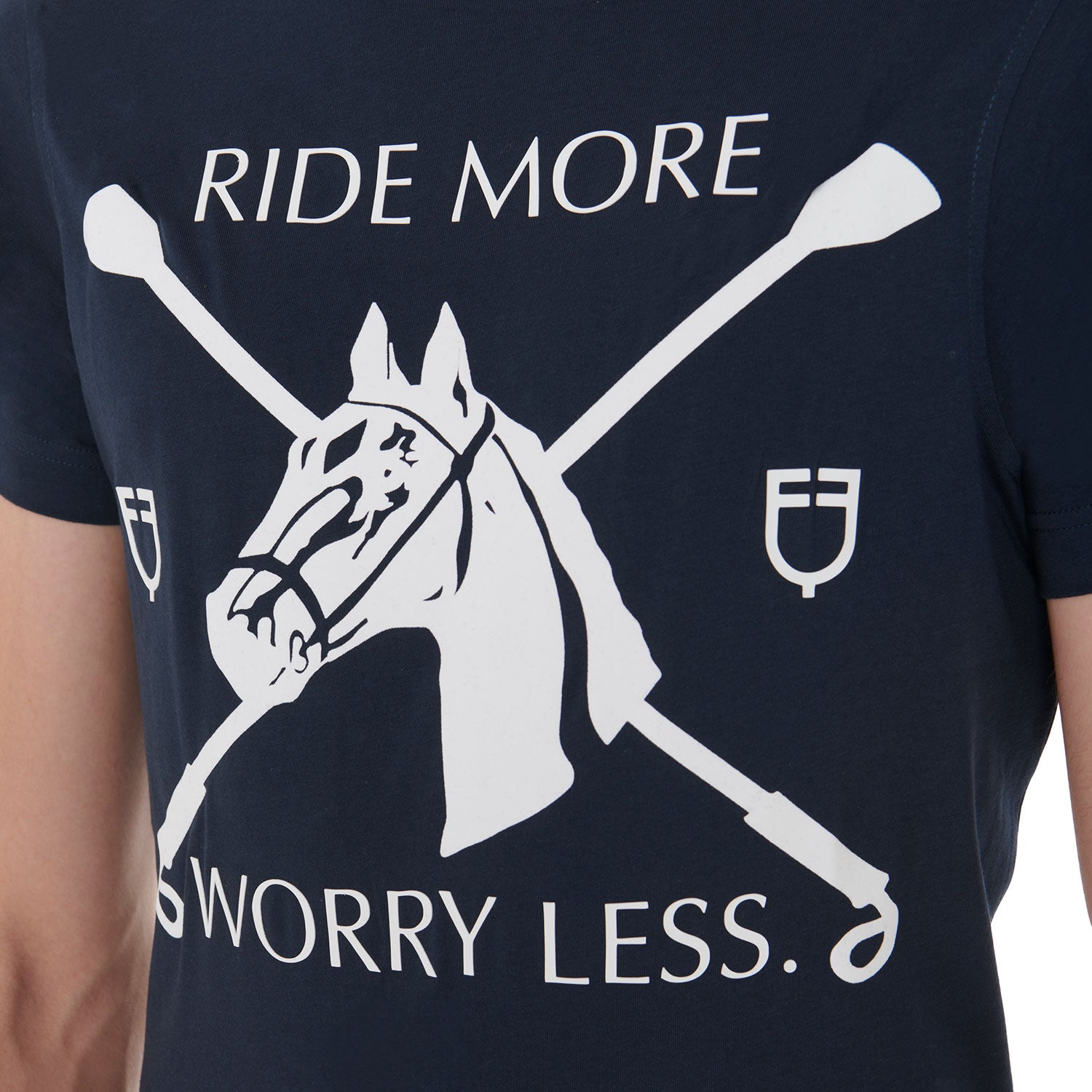 T-shirt uomo slim fit con stampa equestre in cotone Equestro