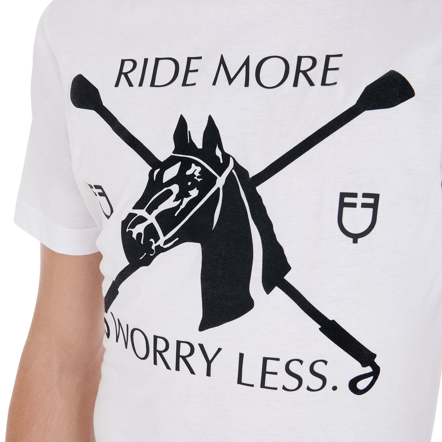 T-shirt uomo slim fit con stampa equestre in cotone Equestro