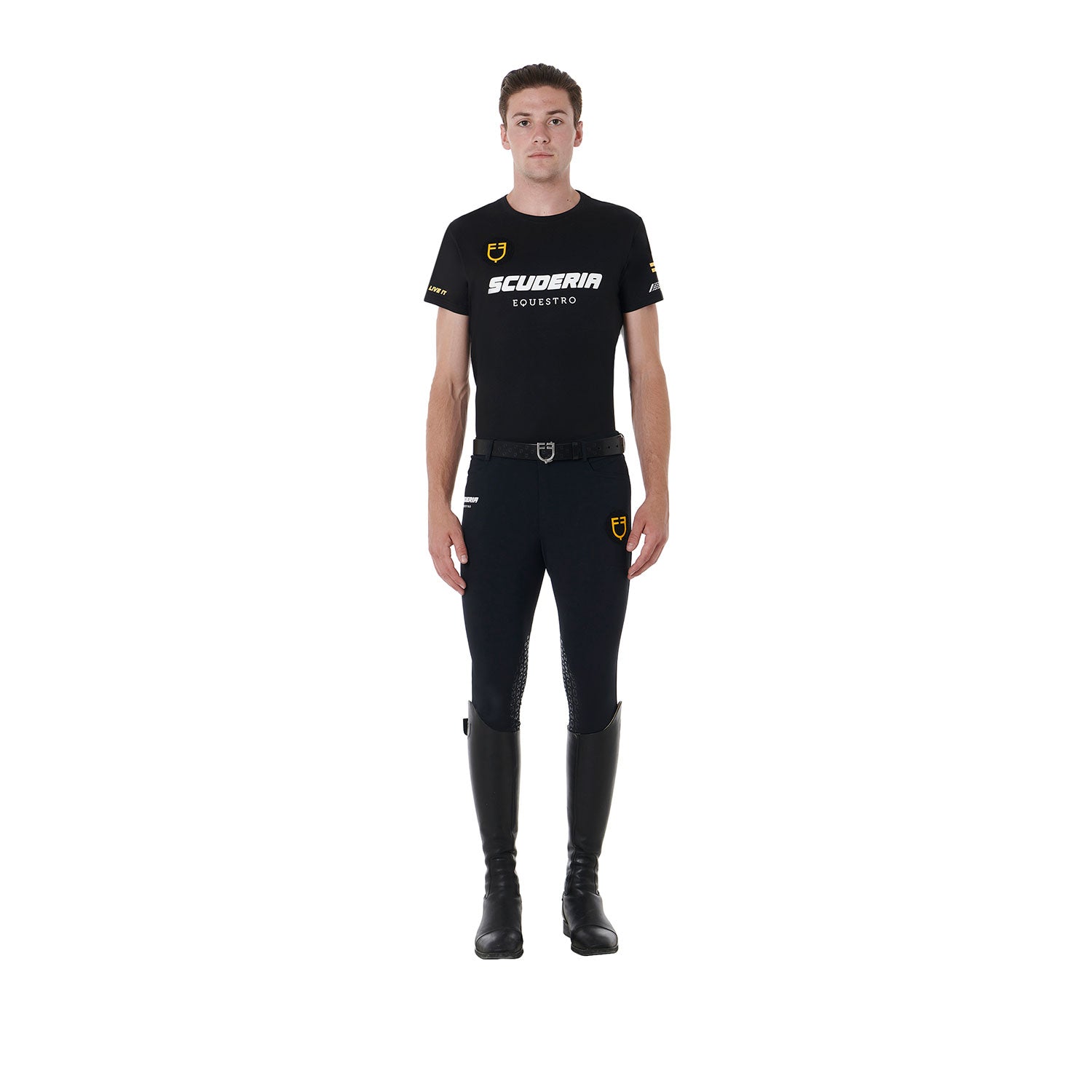 Equestro T Shirt Uomo Cotone Stretch Scuderia