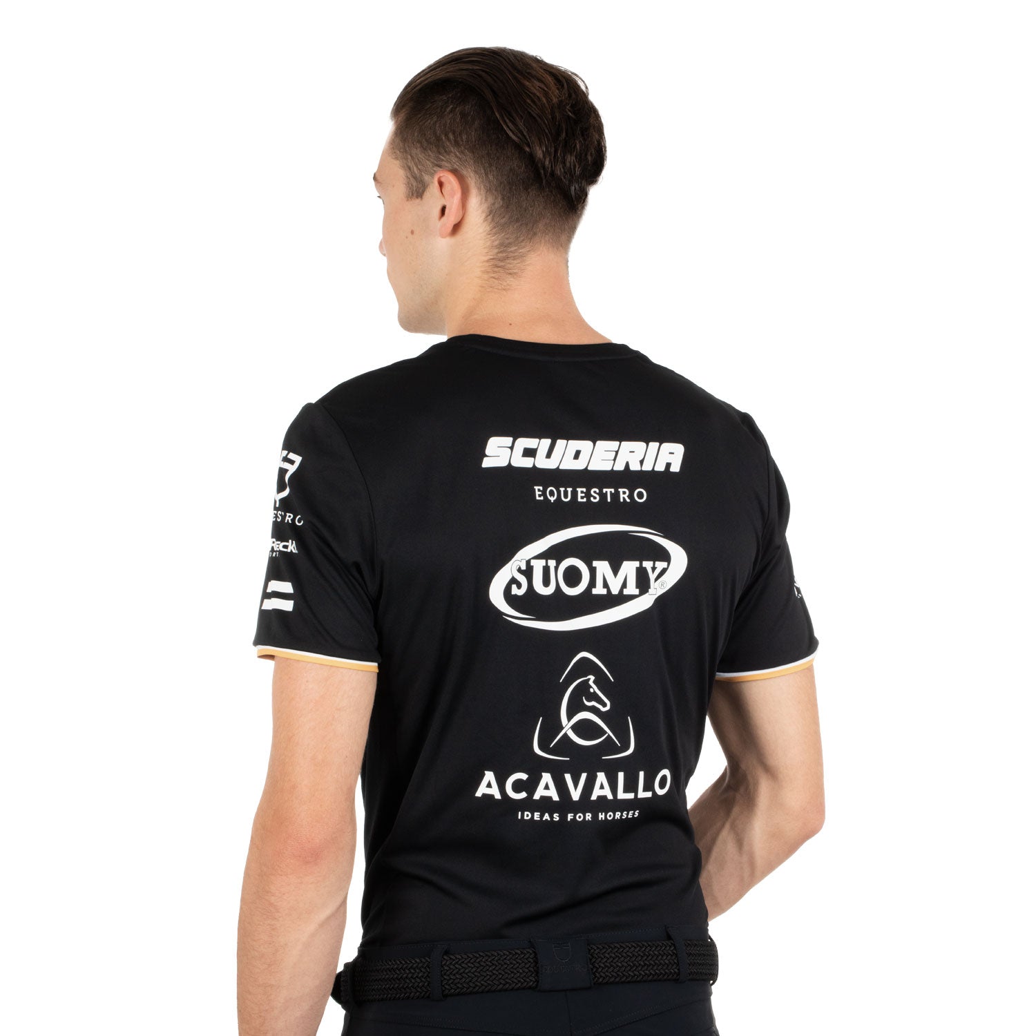 Equestro T Shirt Uomo Multilogo Tessuto Tecnico
