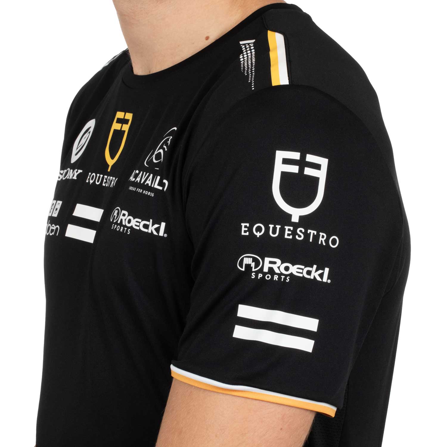 Equestro T Shirt Uomo Multilogo Tessuto Tecnico