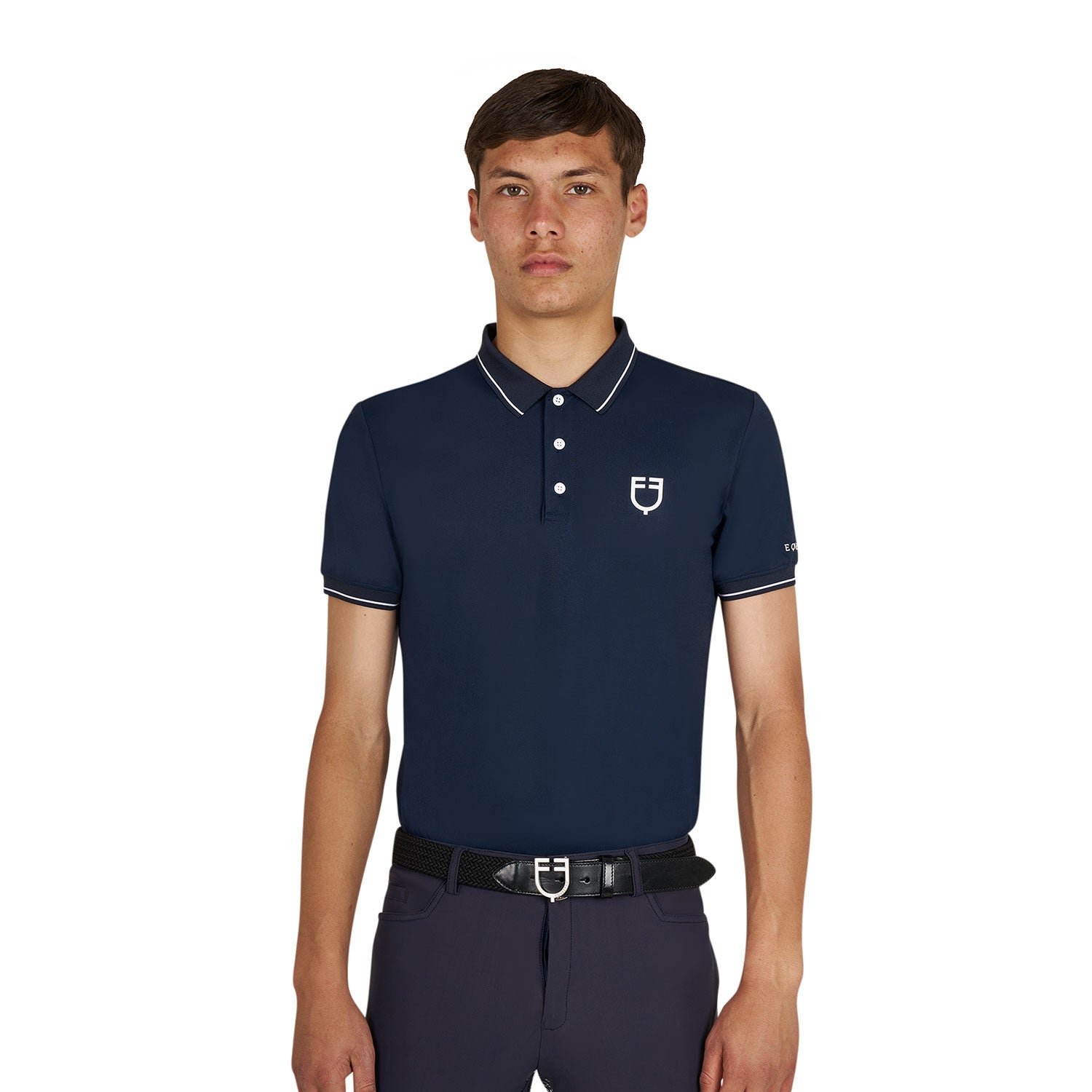 Polo training uomo con dettagli a contrasto