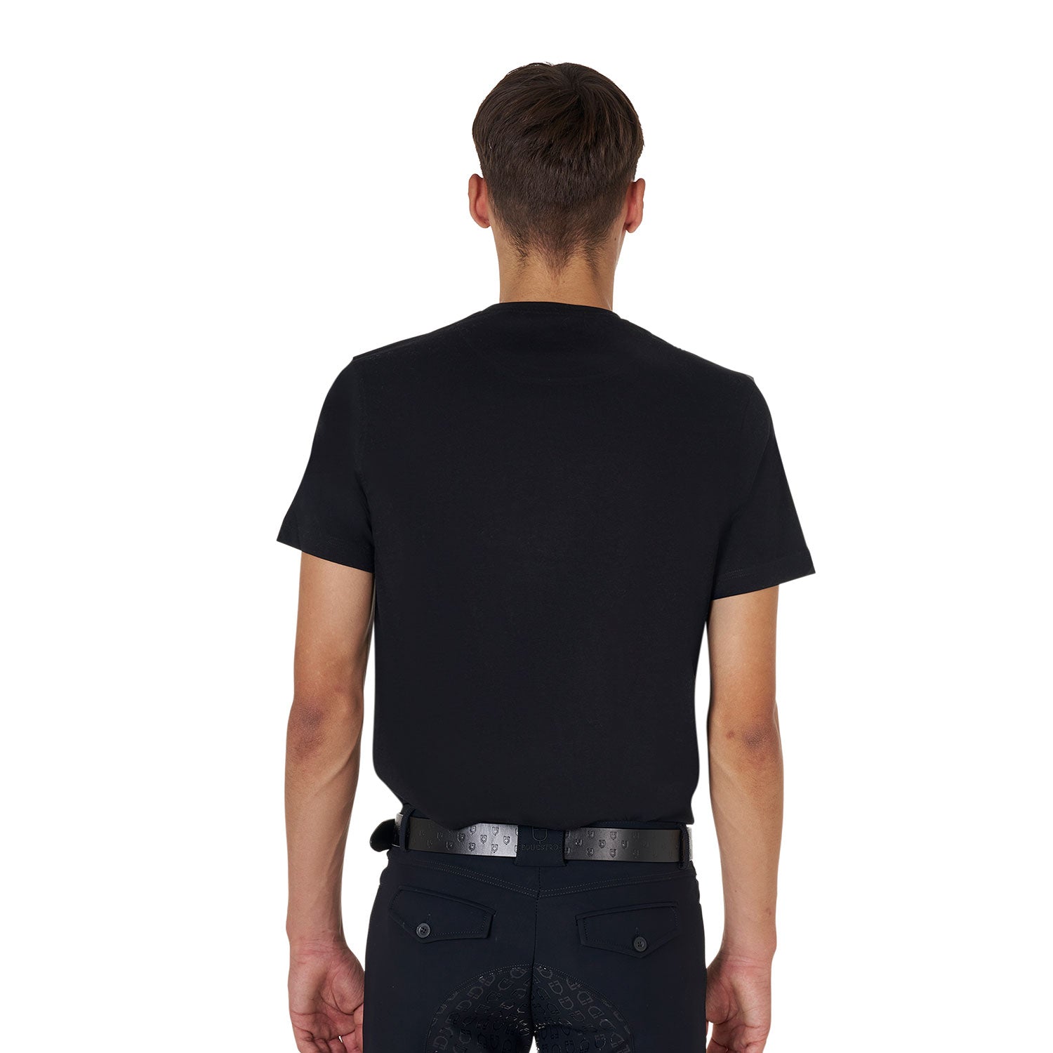 Equestro T Shirt Basic Uomo con Logo Tono Su