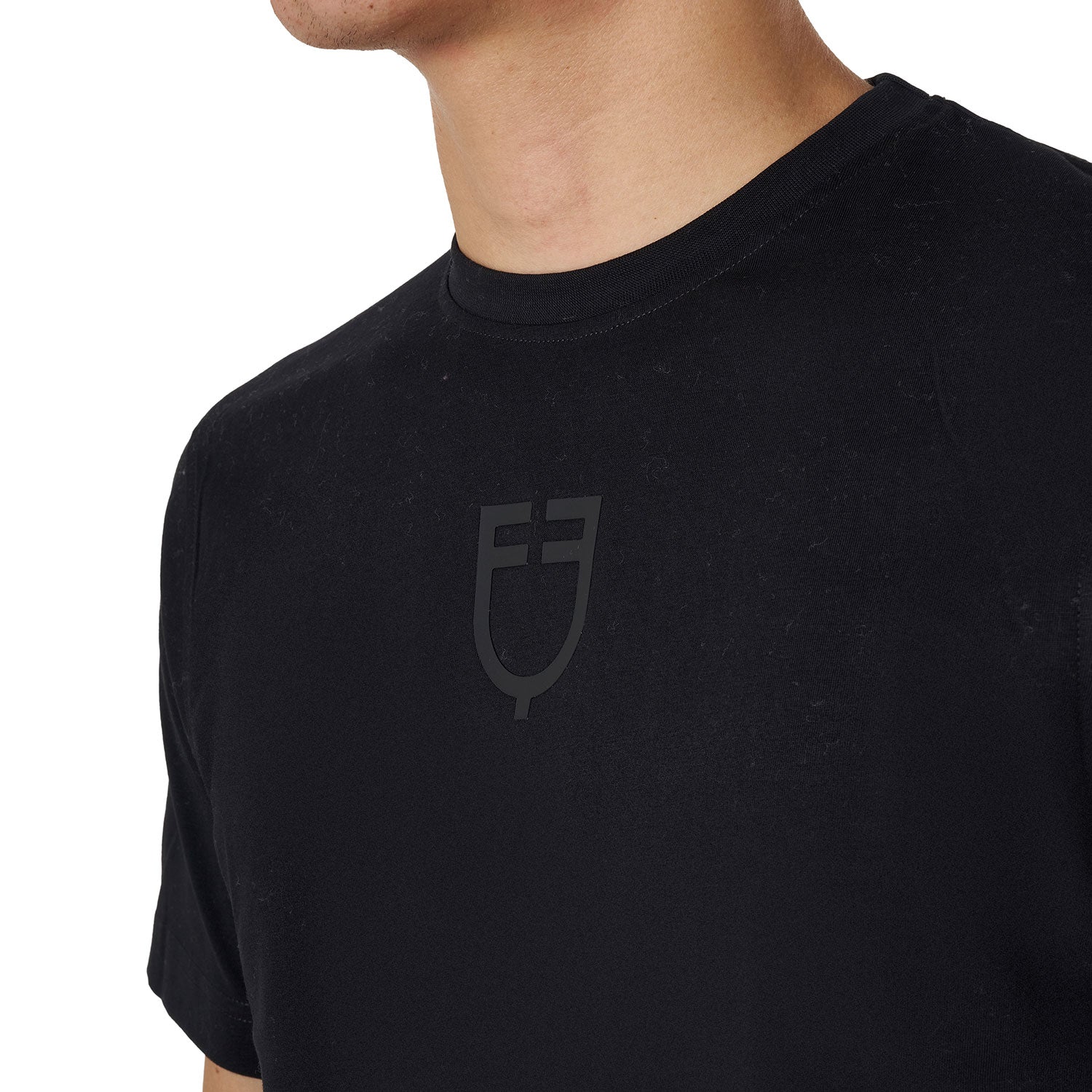 Equestro T Shirt Basic Uomo con Logo Tono Su