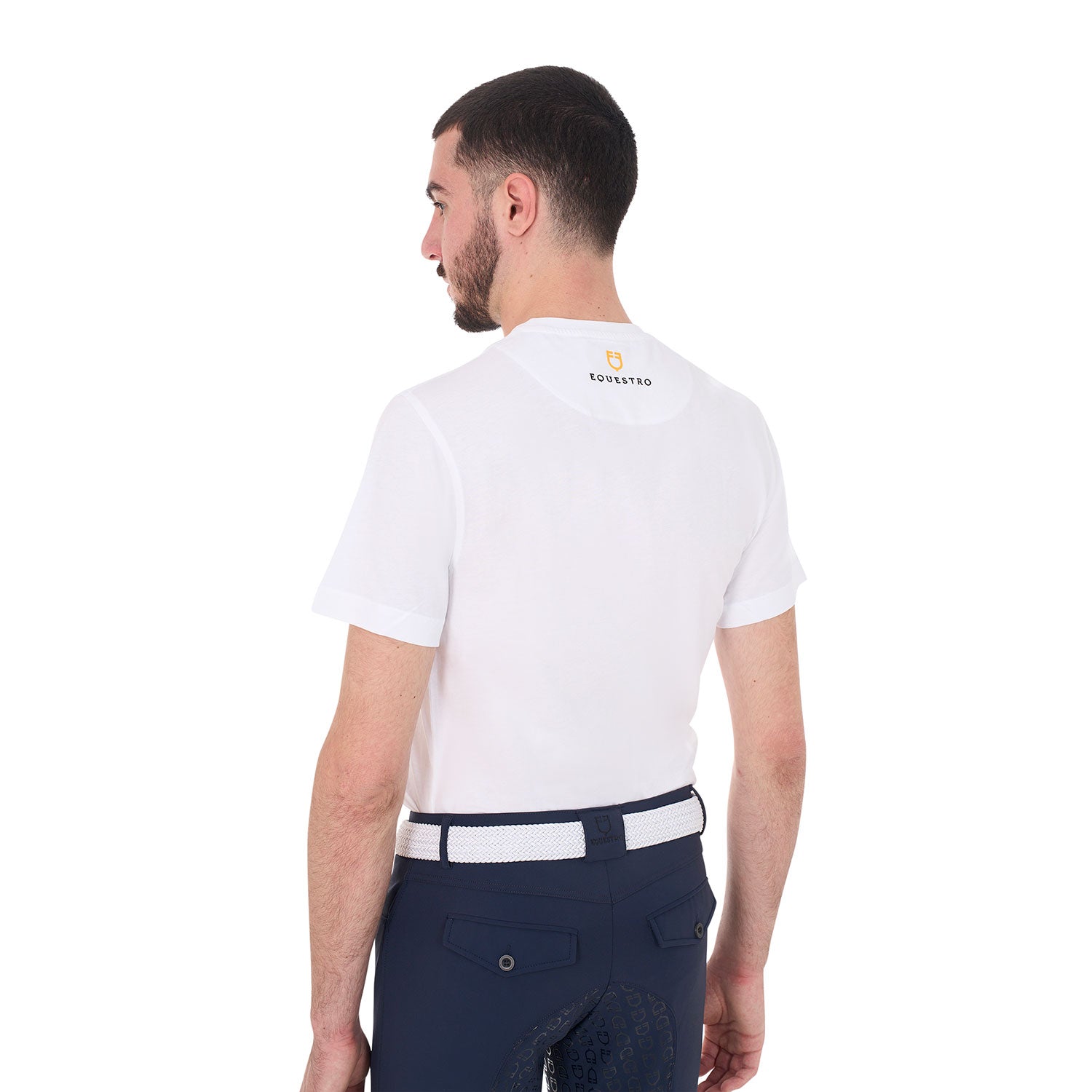 Equestro T Shirt Basic Uomo con Logo Tono Su