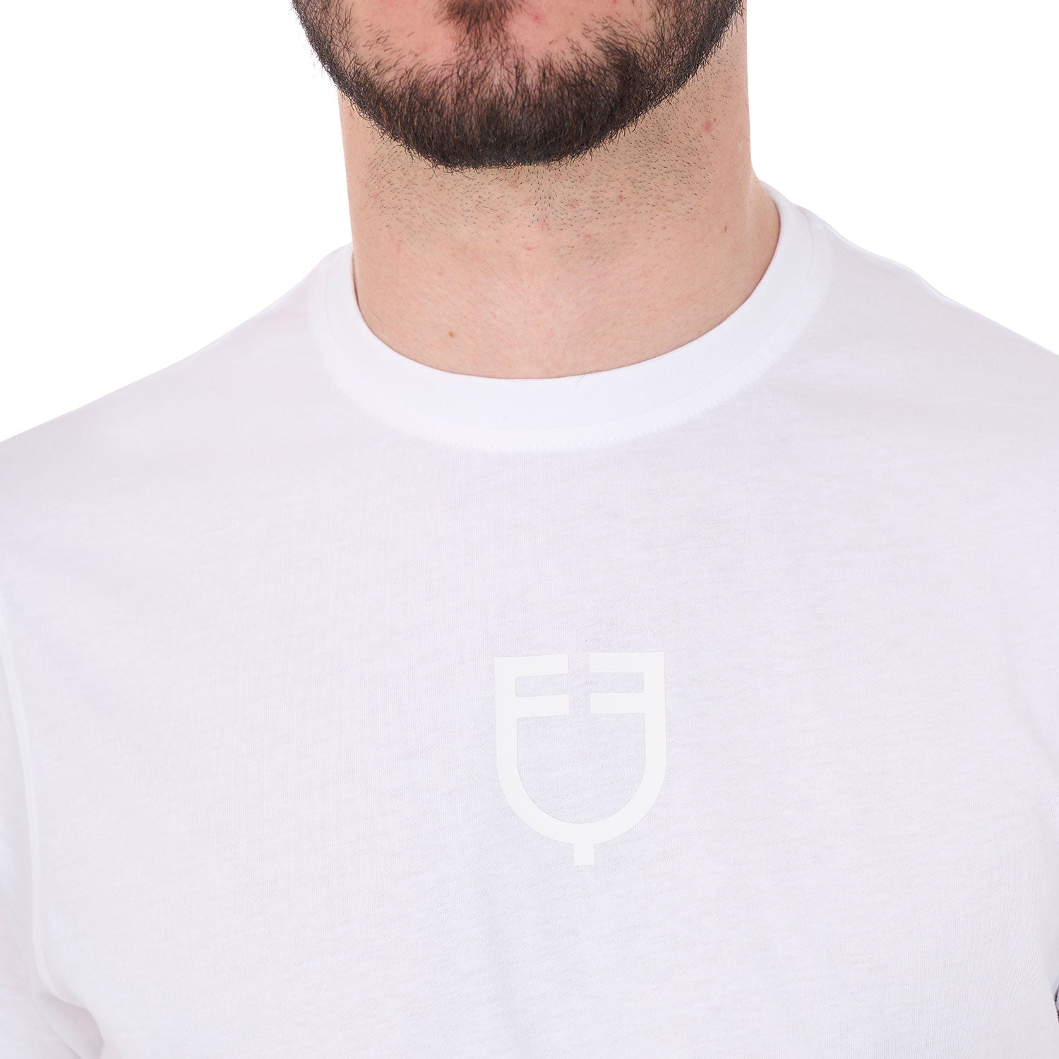 Equestro T Shirt Basic Uomo con Logo Tono Su