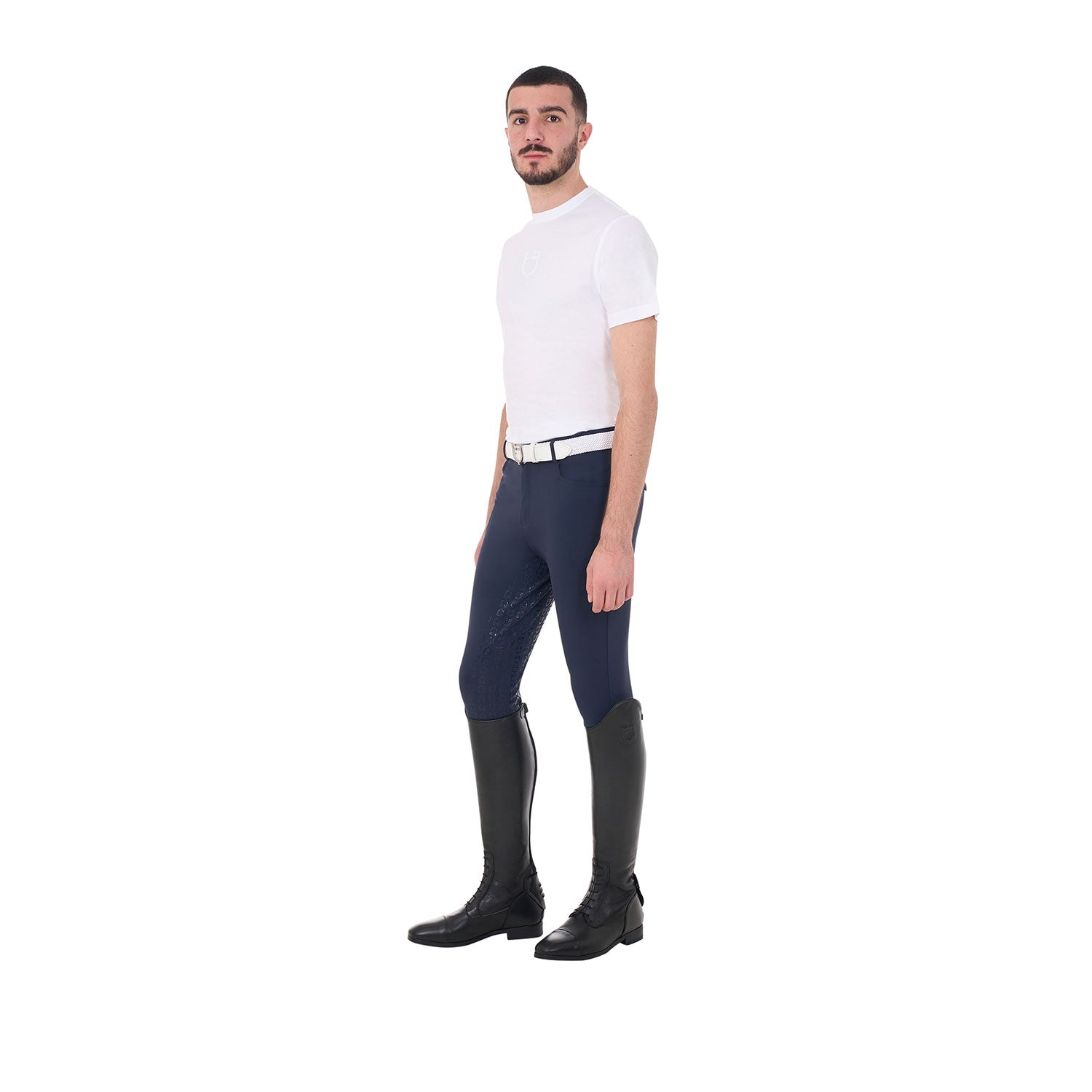 Equestro T Shirt Basic Uomo con Logo Tono Su