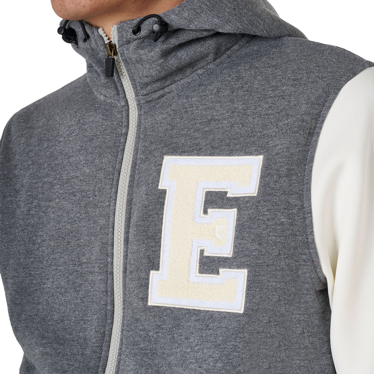 Equestro Felpa Uomo Istituzionale Bicolore con Zip Frontale