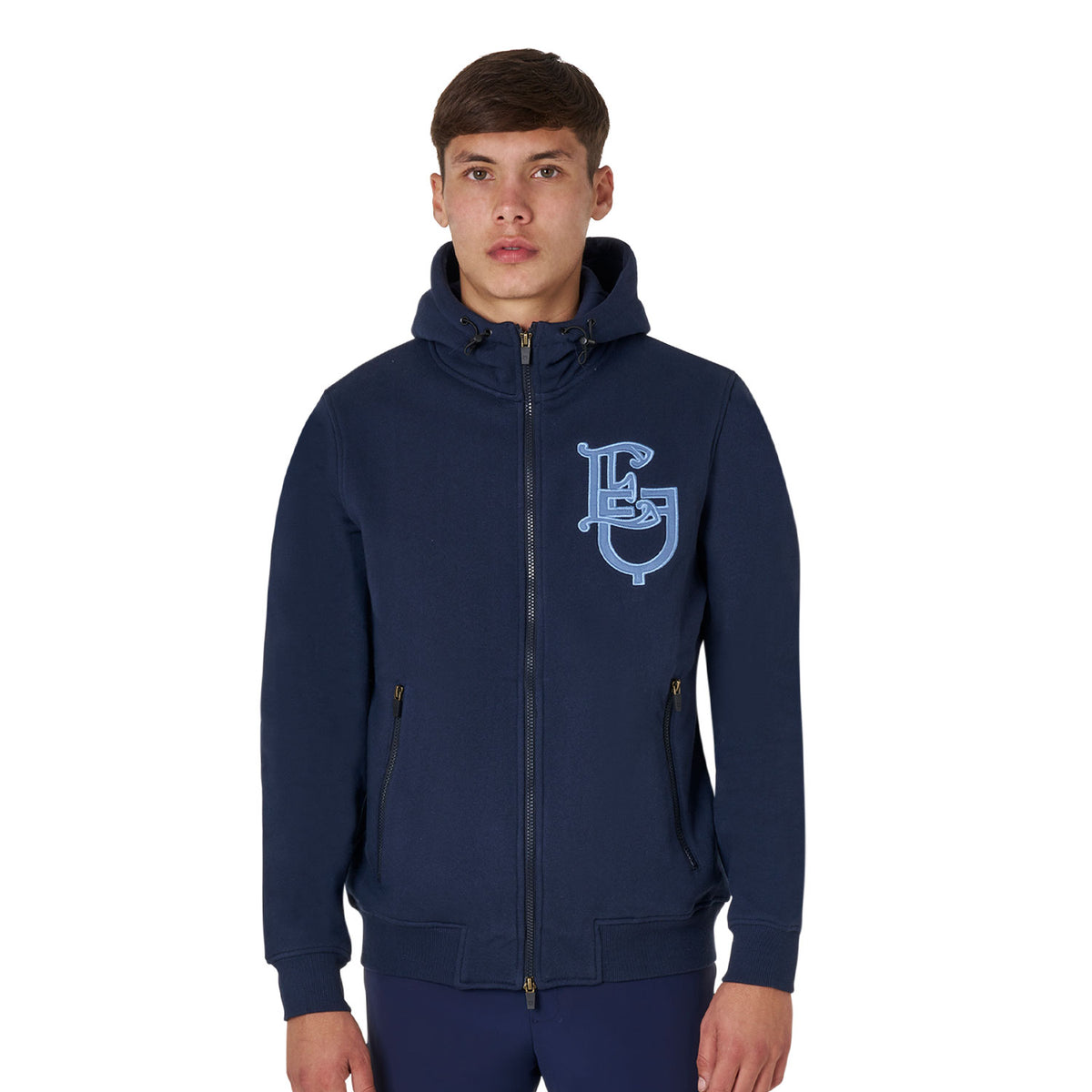 Equestro Felpa Uomo Eq con Zip Frontale