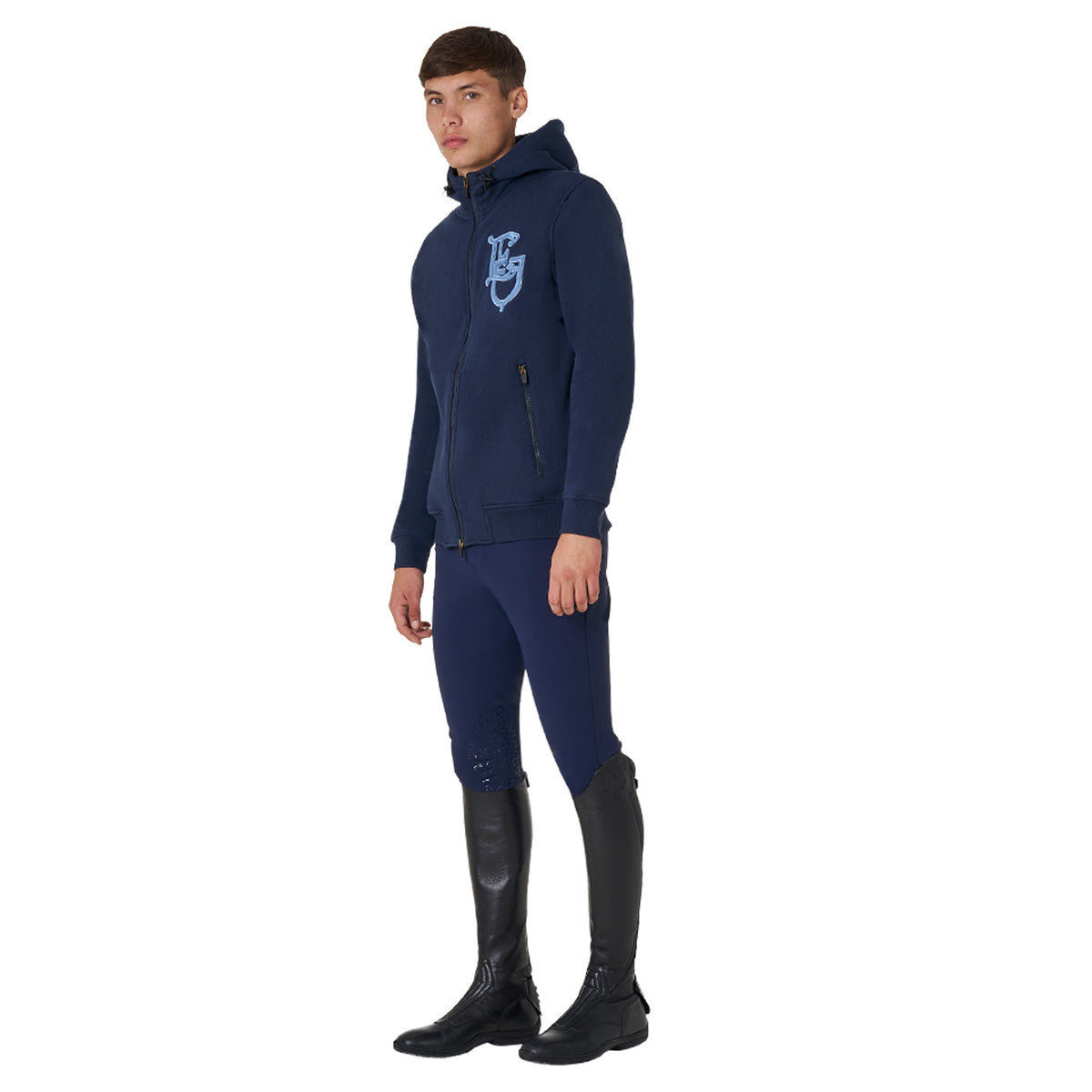 Equestro Felpa Uomo Eq con Zip Frontale