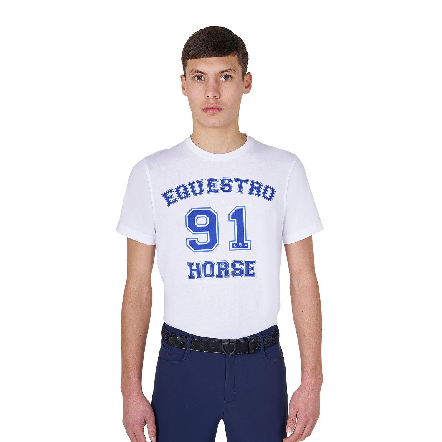Equestro T Shirt Uomo Horse Club in Cotone