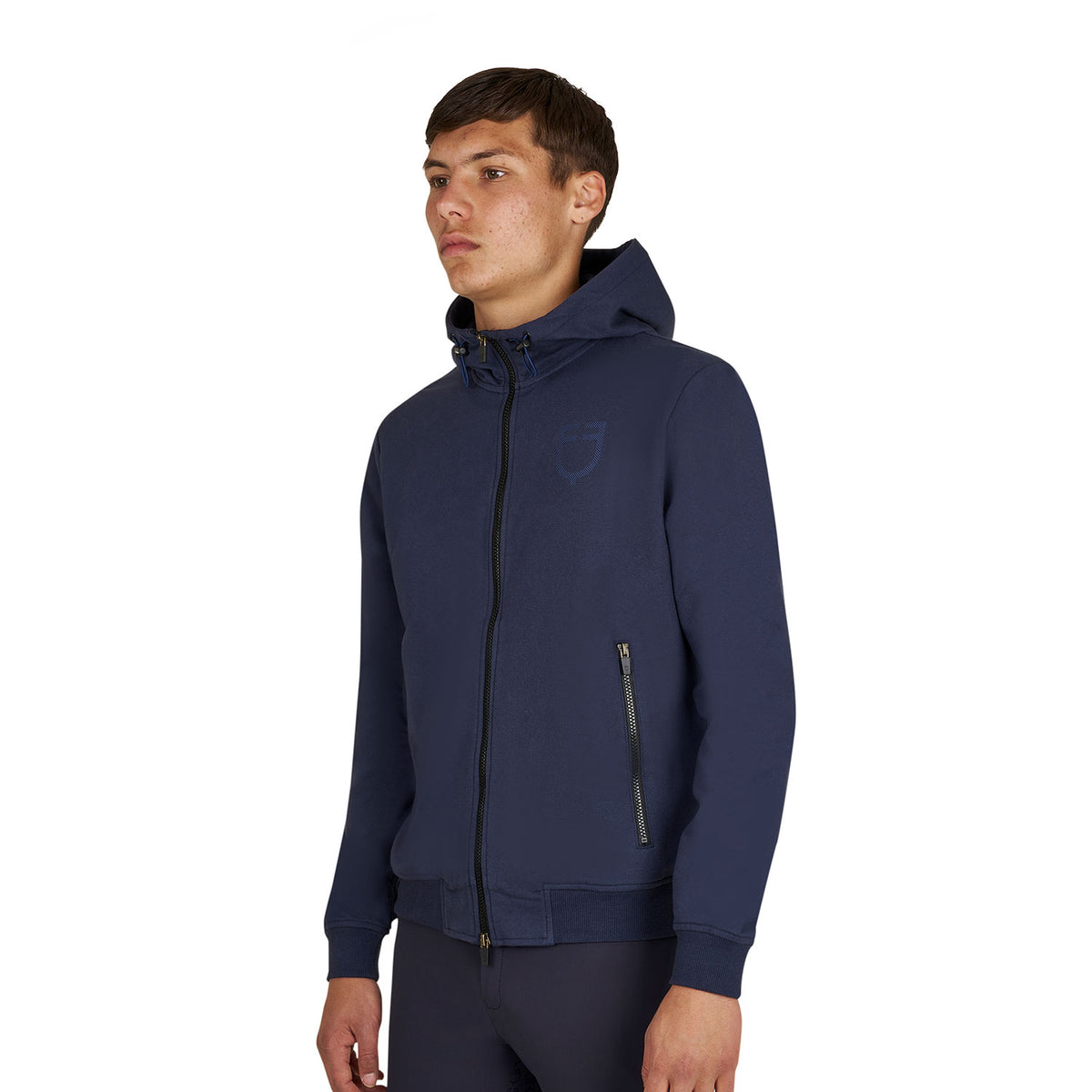 Equestro Felpa Uomo con Cappuccio Regolabile e Zip
