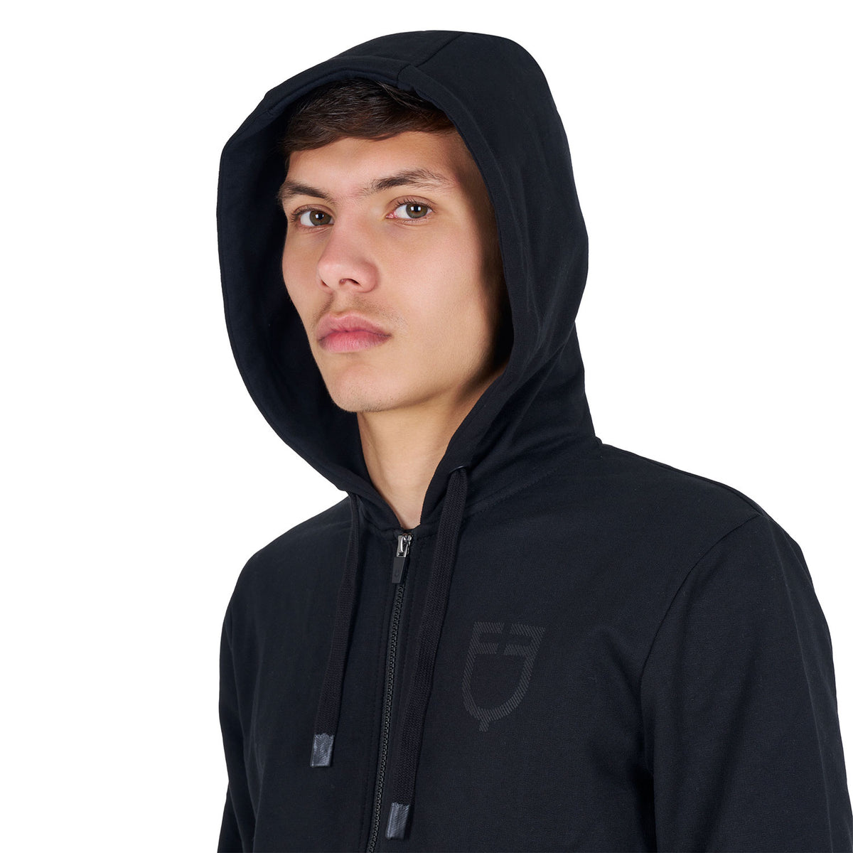 Equestro Felpa Uomo con Cappuccio Regolabile e Zip