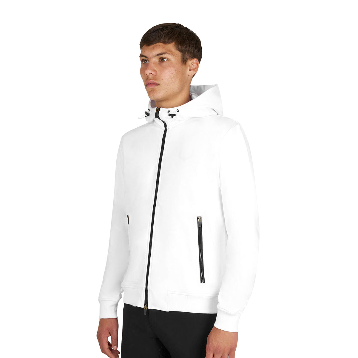 Equestro Felpa Uomo con Cappuccio Regolabile e Zip