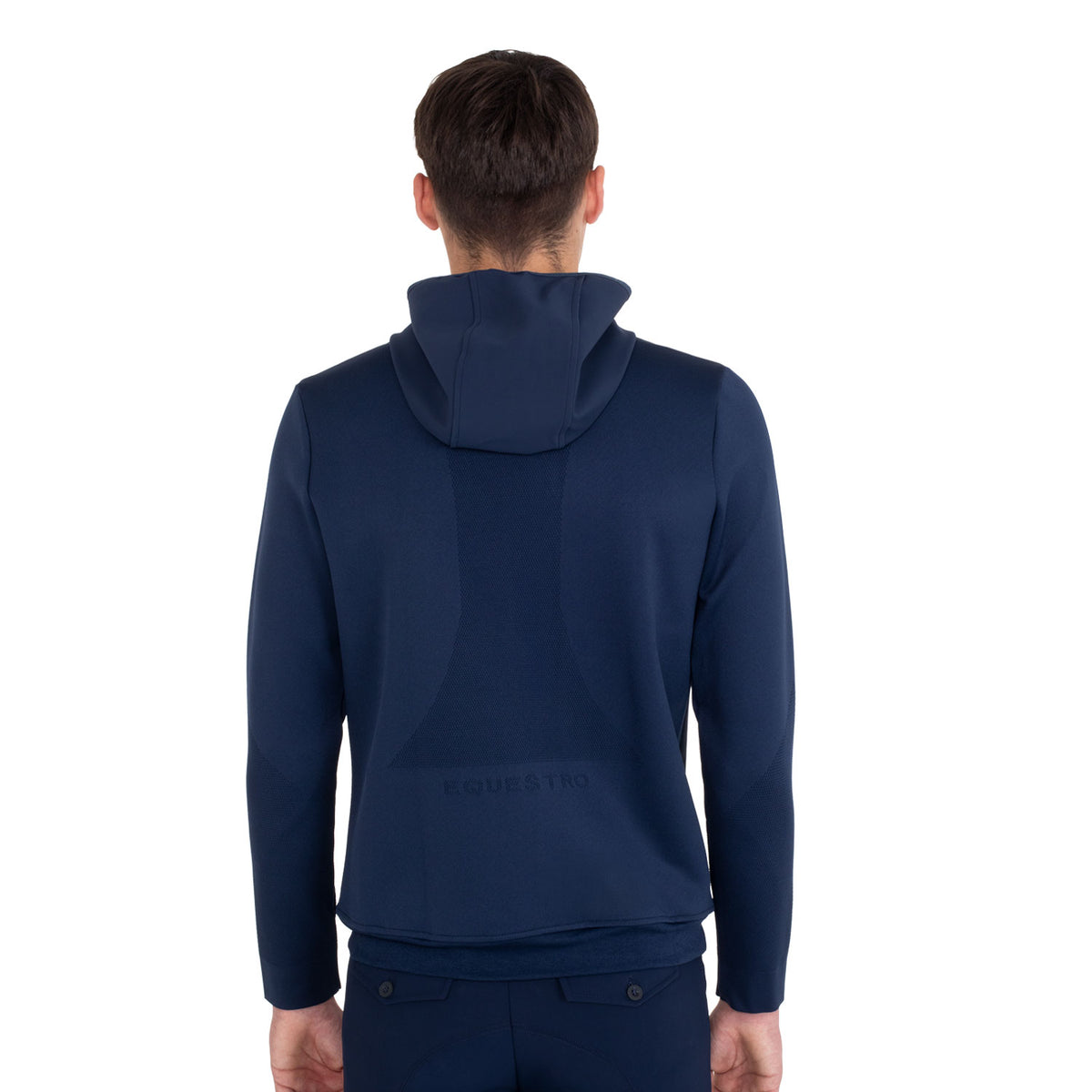 Equestro Felpa Tecnica Uomo con Cappuccio e Inserti Micro Mesh