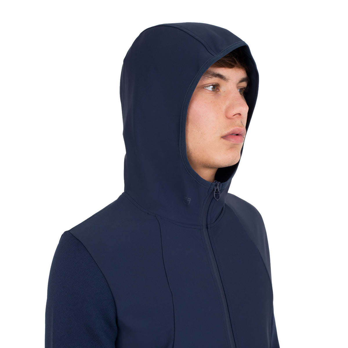 Equestro Felpa Tecnica Uomo con Cappuccio e Inserti Micro Mesh