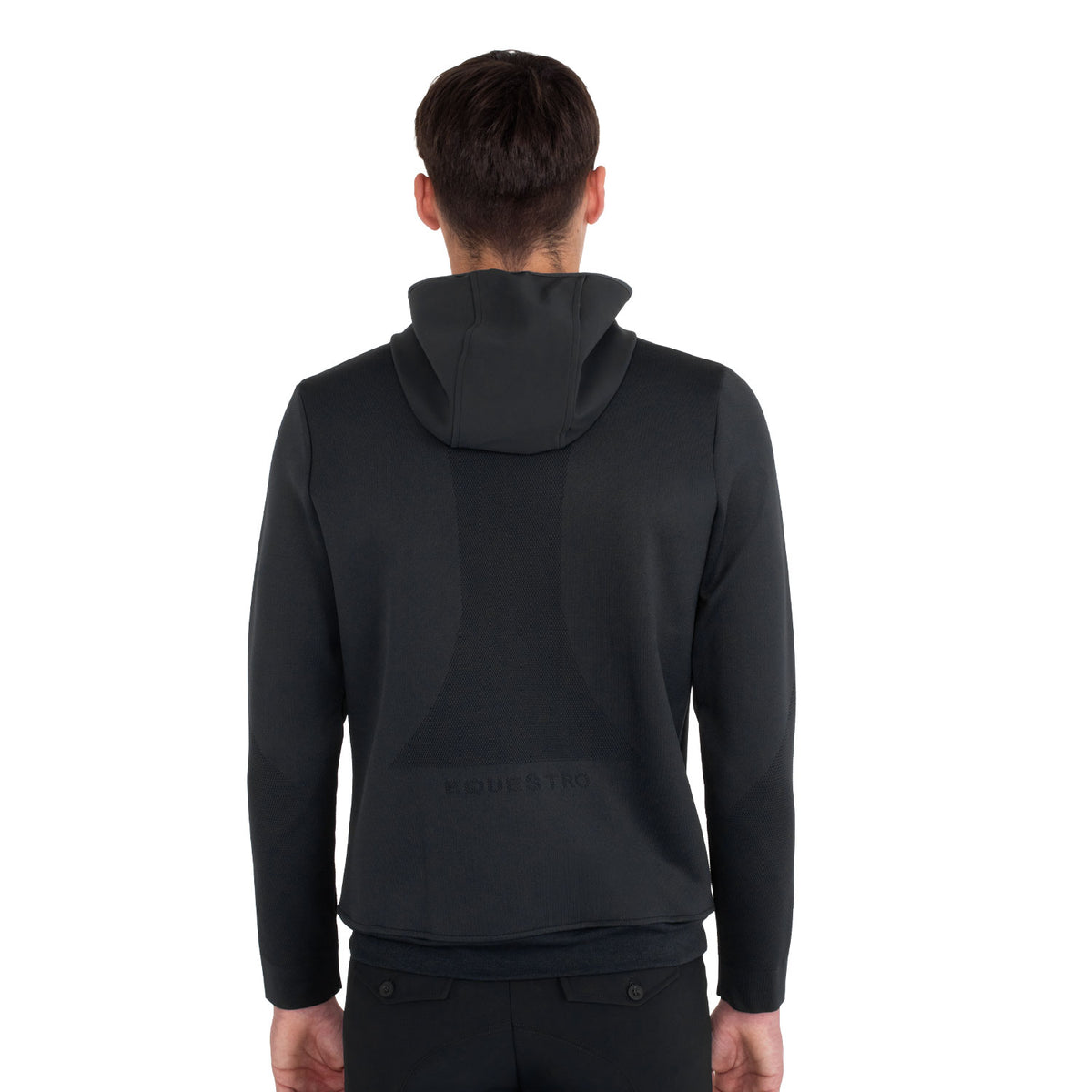 Equestro Felpa Tecnica Uomo con Cappuccio e Inserti Micro Mesh