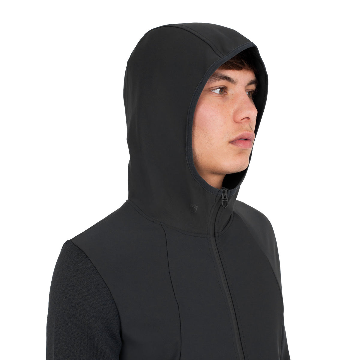 Equestro Felpa Tecnica Uomo con Cappuccio e Inserti Micro Mesh