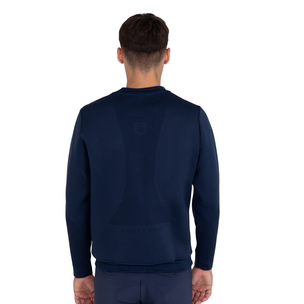 Equestro Felpa Tecnica Uomo Girocollo con Inserti Micro Mesh