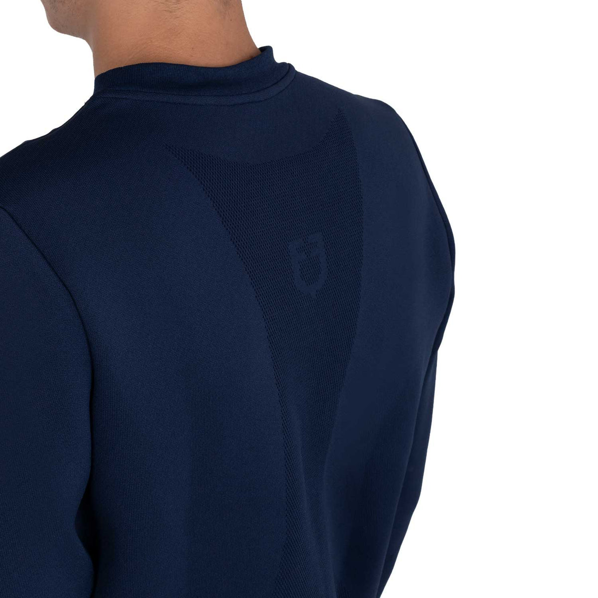 Equestro Felpa Tecnica Uomo Girocollo con Inserti Micro Mesh