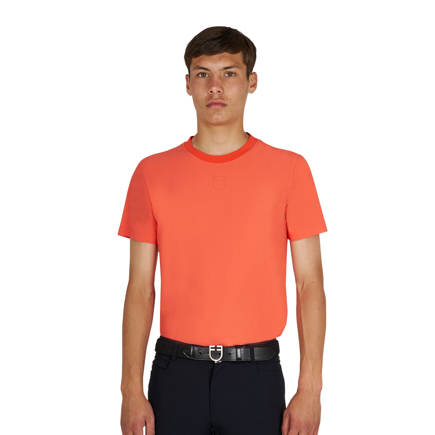 Equestro T Shirt Allenamento Uomo in Tessuto Tecnico con Microfori