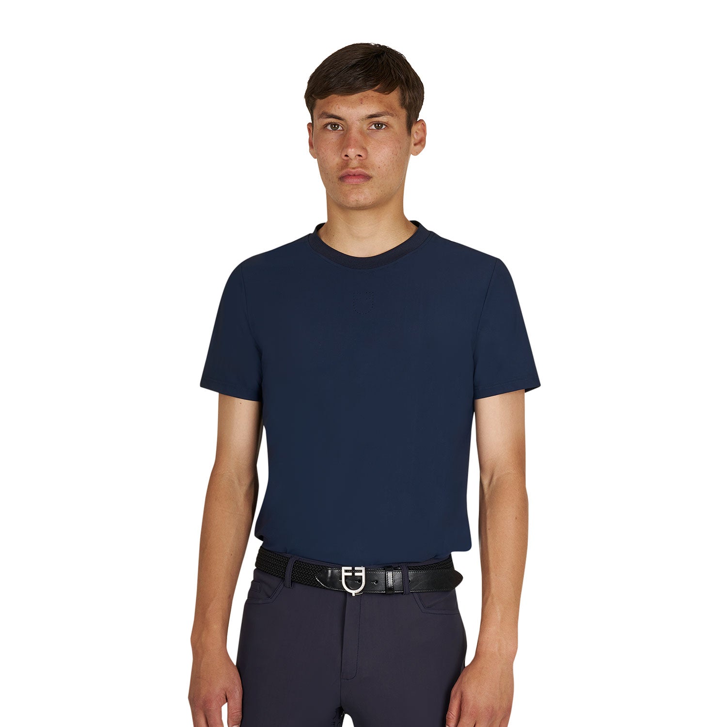 Equestro T Shirt Allenamento Uomo in Tessuto Tecnico con Microfori