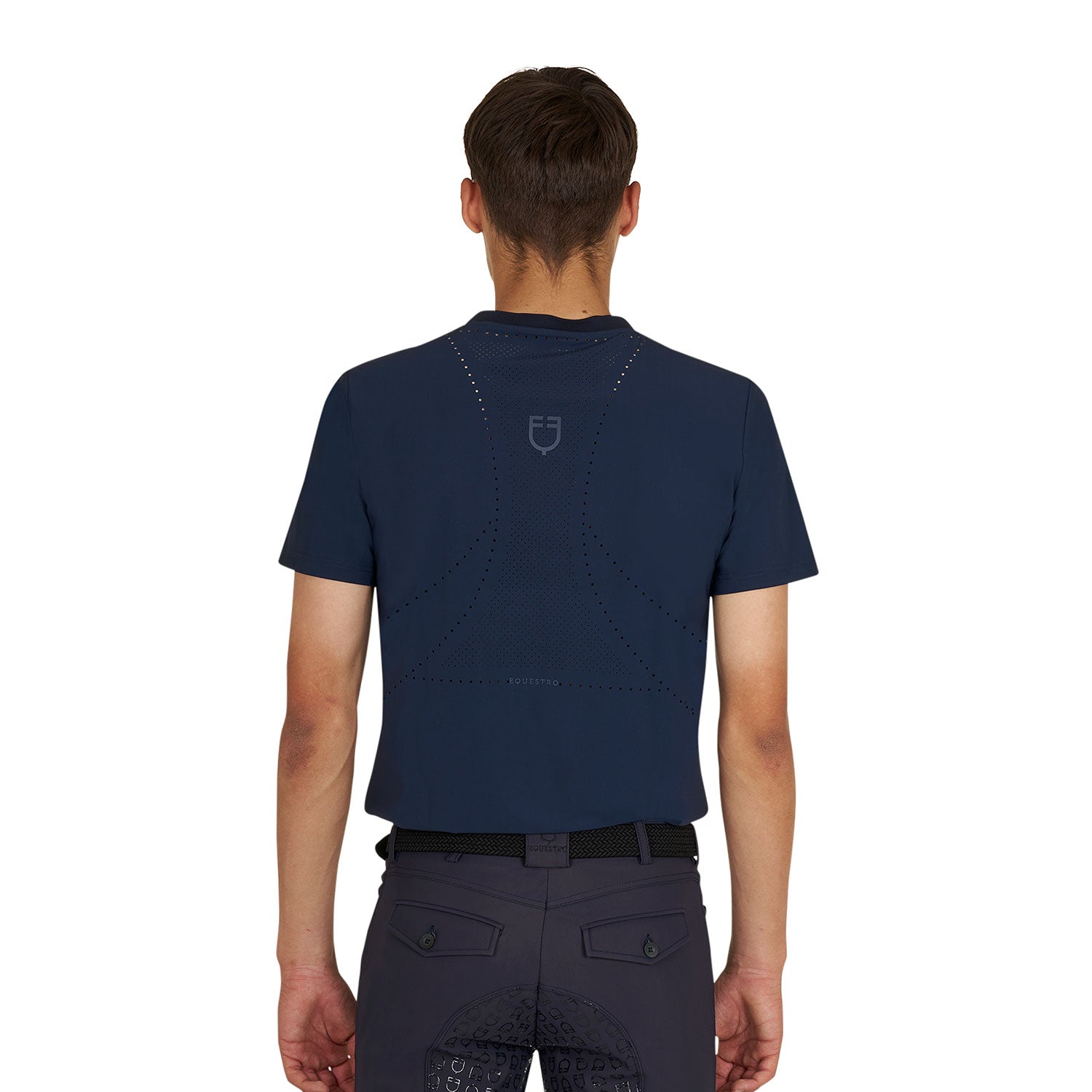 Equestro T Shirt Allenamento Uomo in Tessuto Tecnico con Microfori