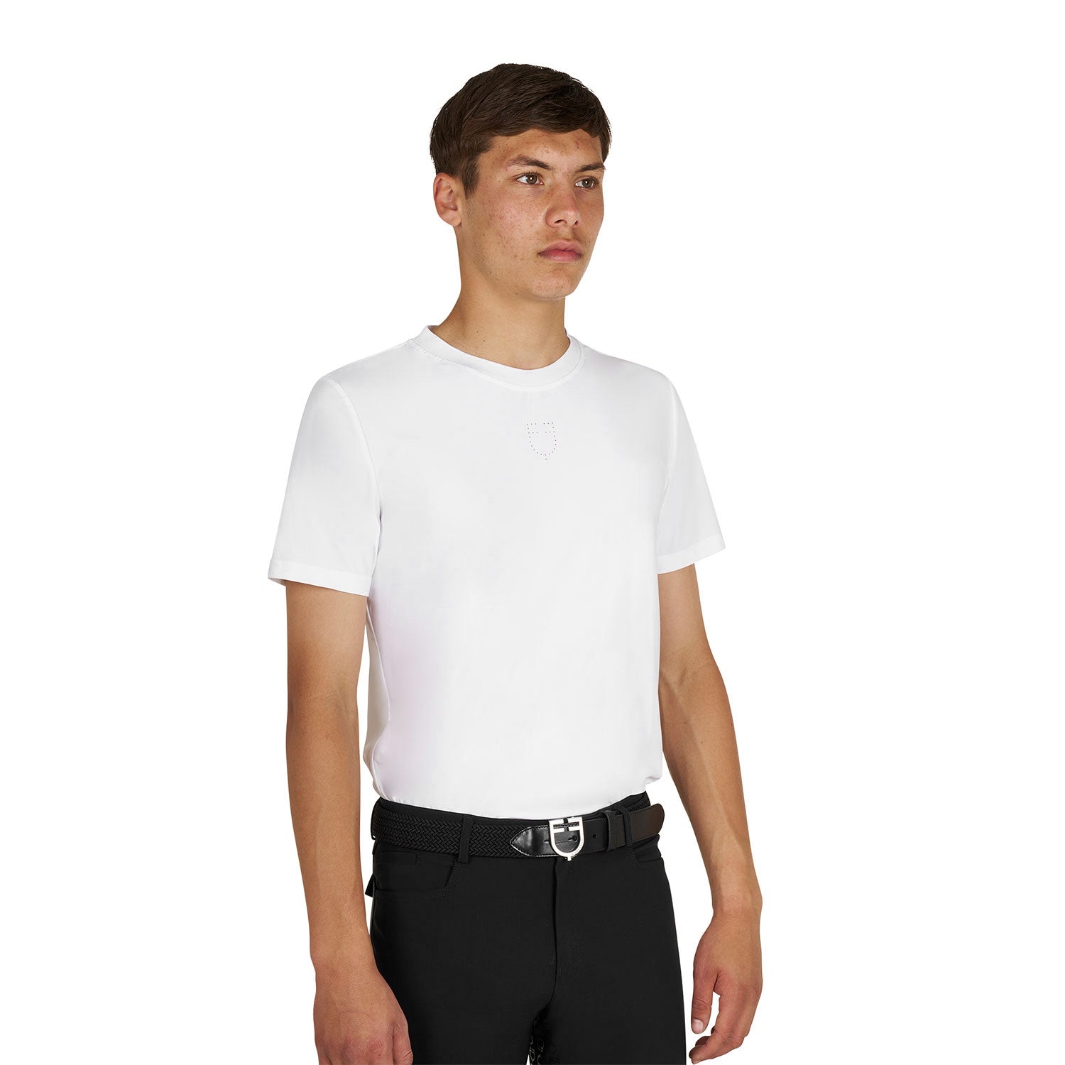 Equestro T Shirt Allenamento Uomo in Tessuto Tecnico con Microfori